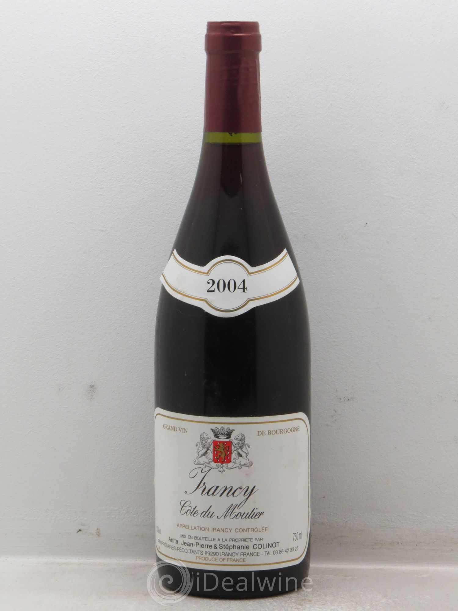Bourgogne Irancy Côte du Martier Collinot 2004 - Posten von 1 Flasche - 0