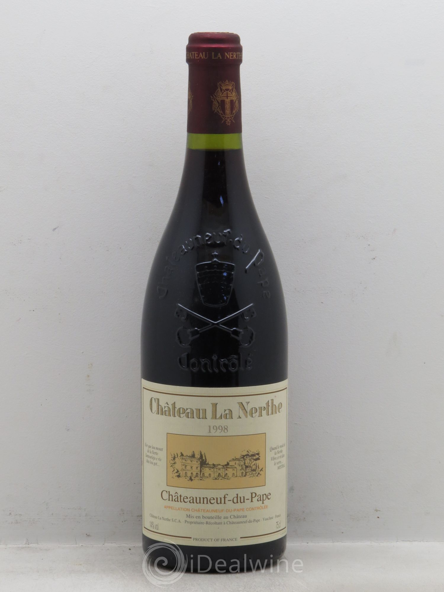 Châteauneuf-du-Pape Château la Nerthe Famille Richard 1998 - Lot de 1 bouteille - 0