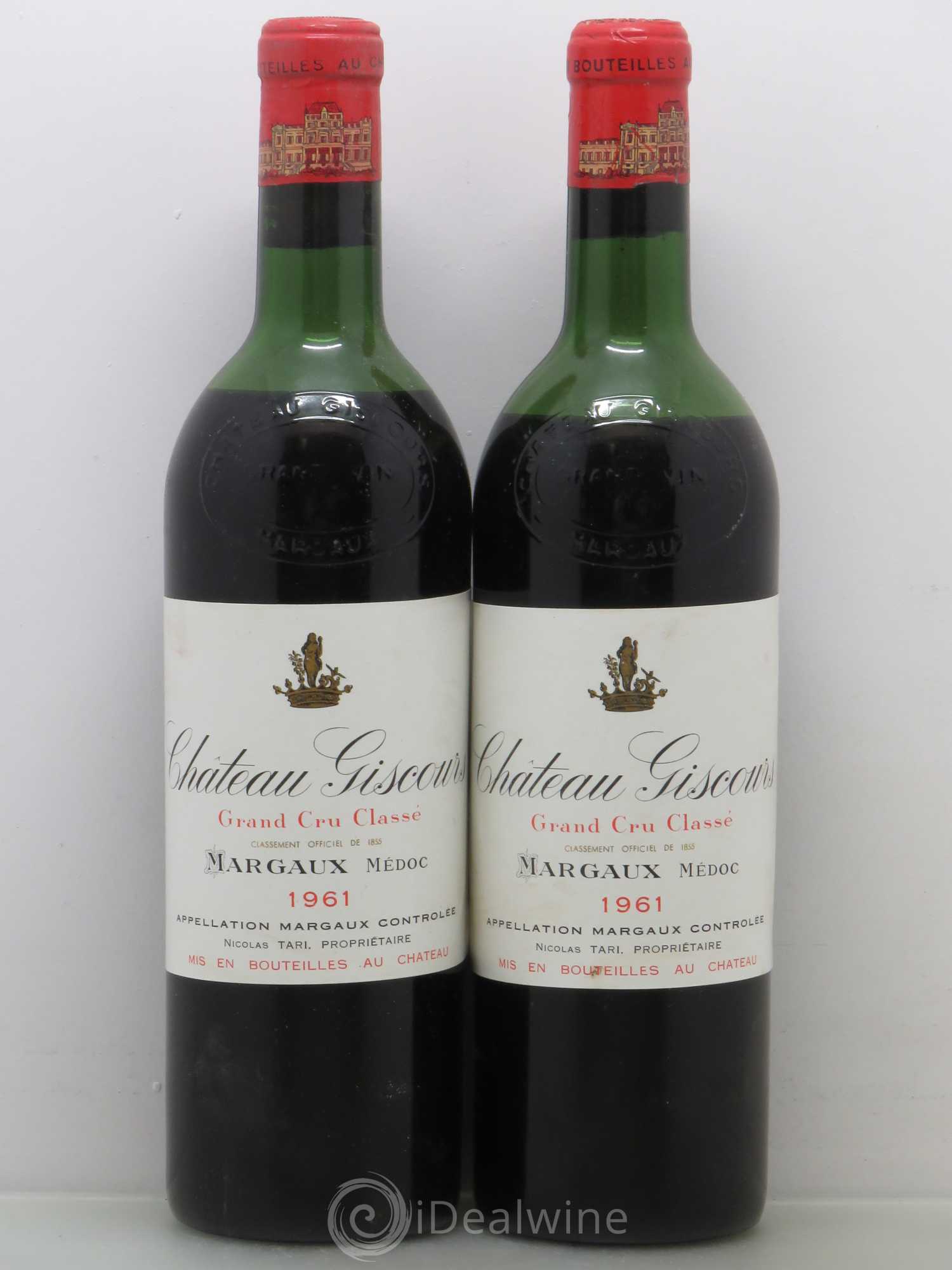 Château Giscours 3ème Grand Cru Classé 1961 - Lot de 2 bouteilles - 0