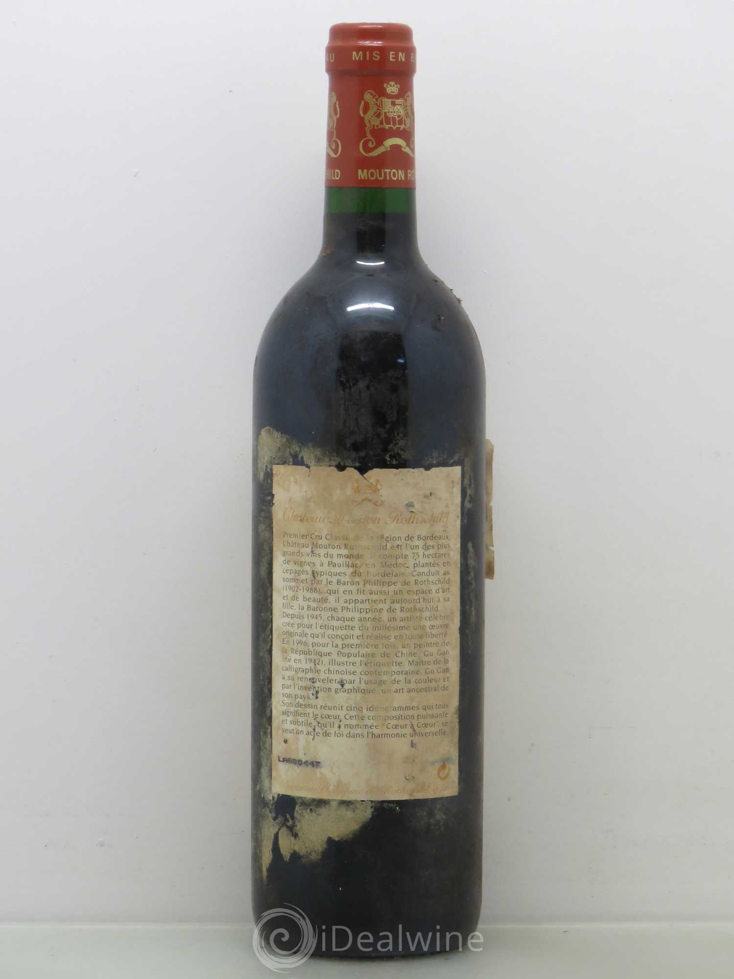 Château Mouton Rothschild 1er Grand Cru Classé 1996 - Lot de 1 bouteille - 1
