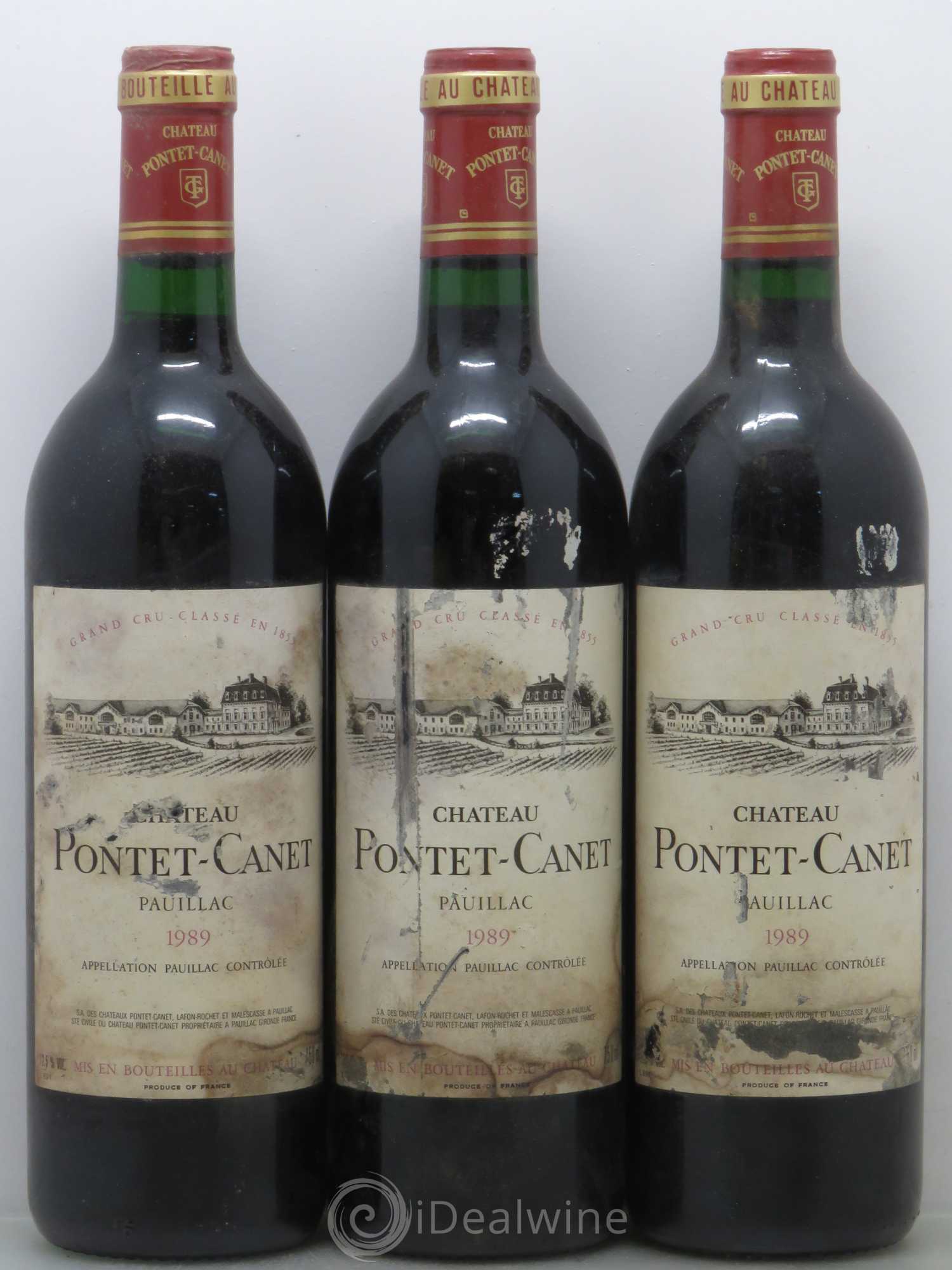 Château Pontet Canet 5ème Grand Cru Classé 1989 - Lot de 12 bouteilles - 1