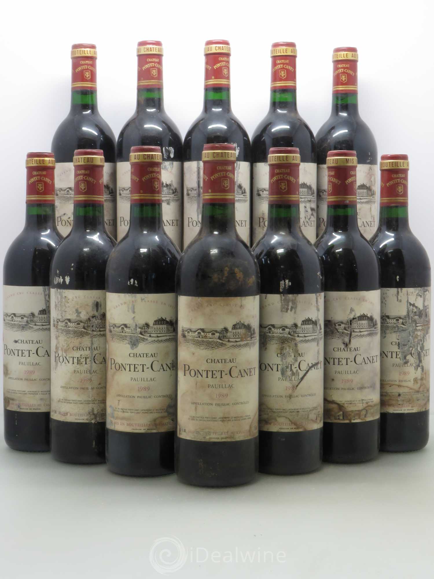 Château Pontet Canet 5ème Grand Cru Classé 1989 - Lot de 12 bouteilles - 0