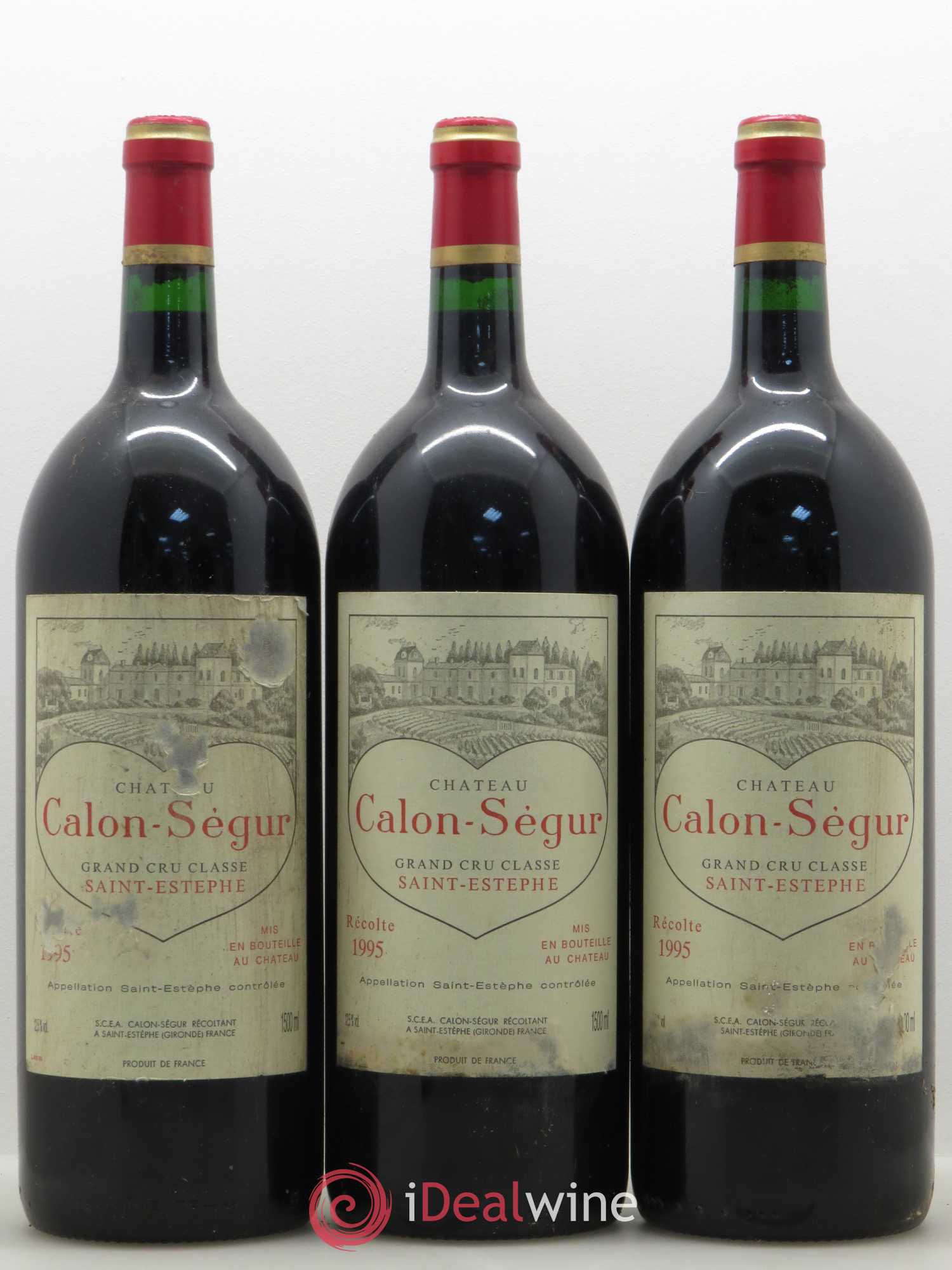 Château Calon Ségur 3ème Grand Cru Classé 1995 - Lot de 6 magnums - 1