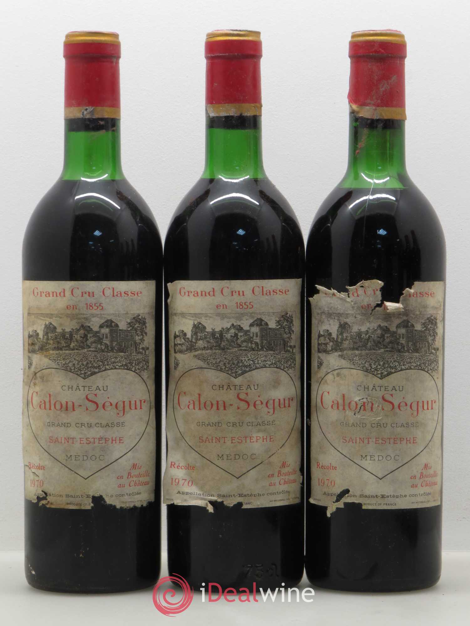 Château Calon Ségur 3ème Grand Cru Classé 1970 - Lot de 6 bouteilles - 1
