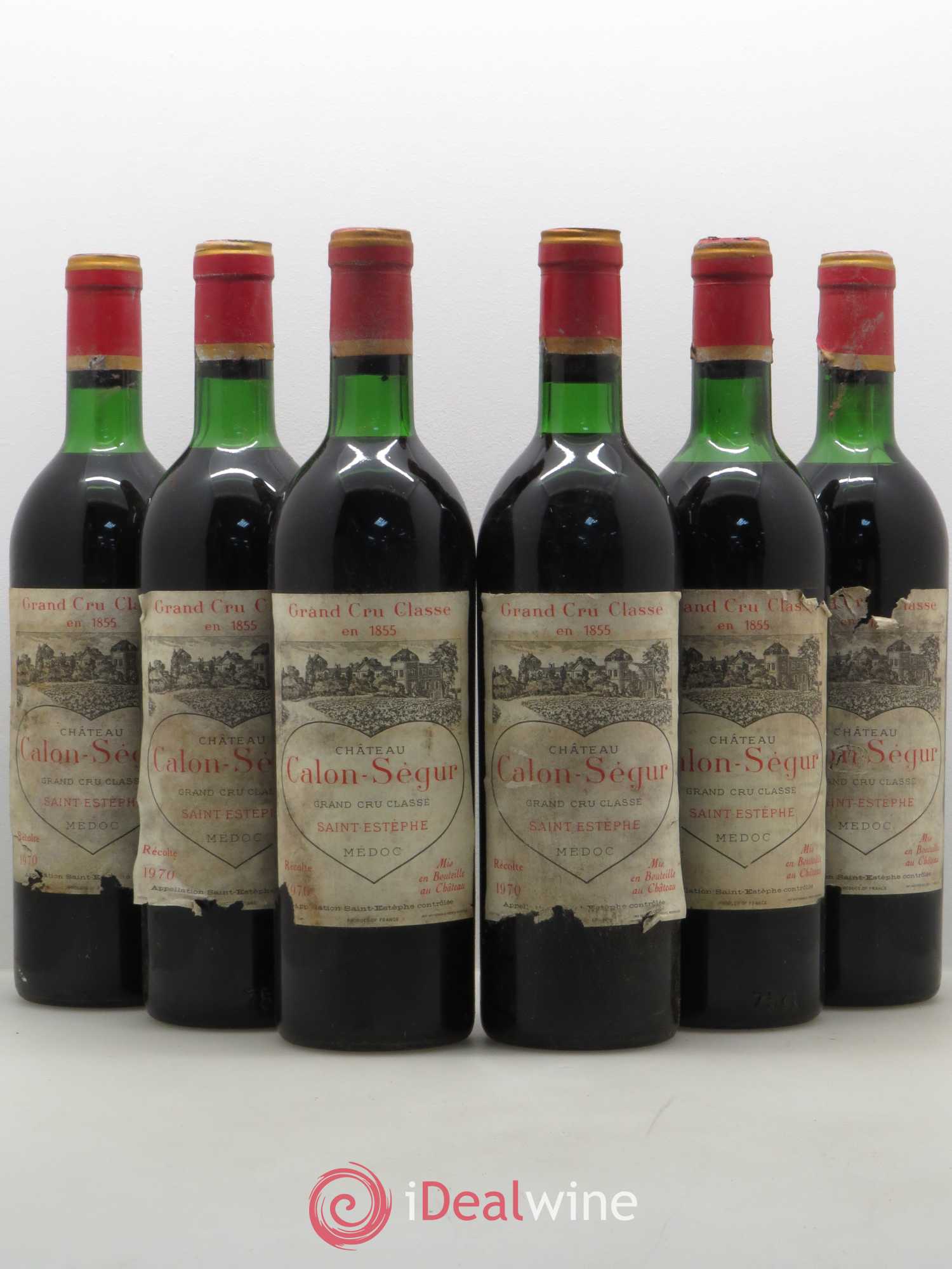 Château Calon Ségur 3ème Grand Cru Classé 1970 - Lot de 6 bouteilles - 0