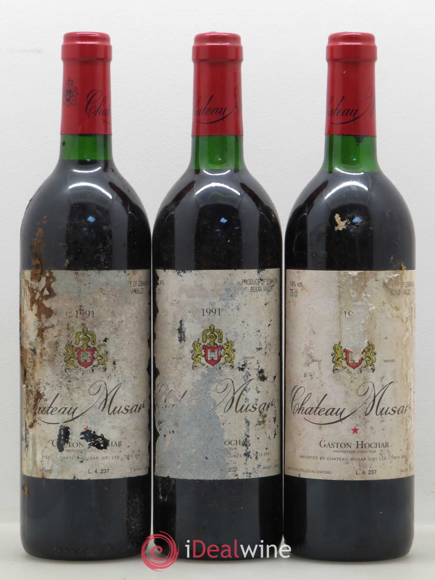 Château Musar Serge Hochar 1991 - Lot de 5 bouteilles - 1