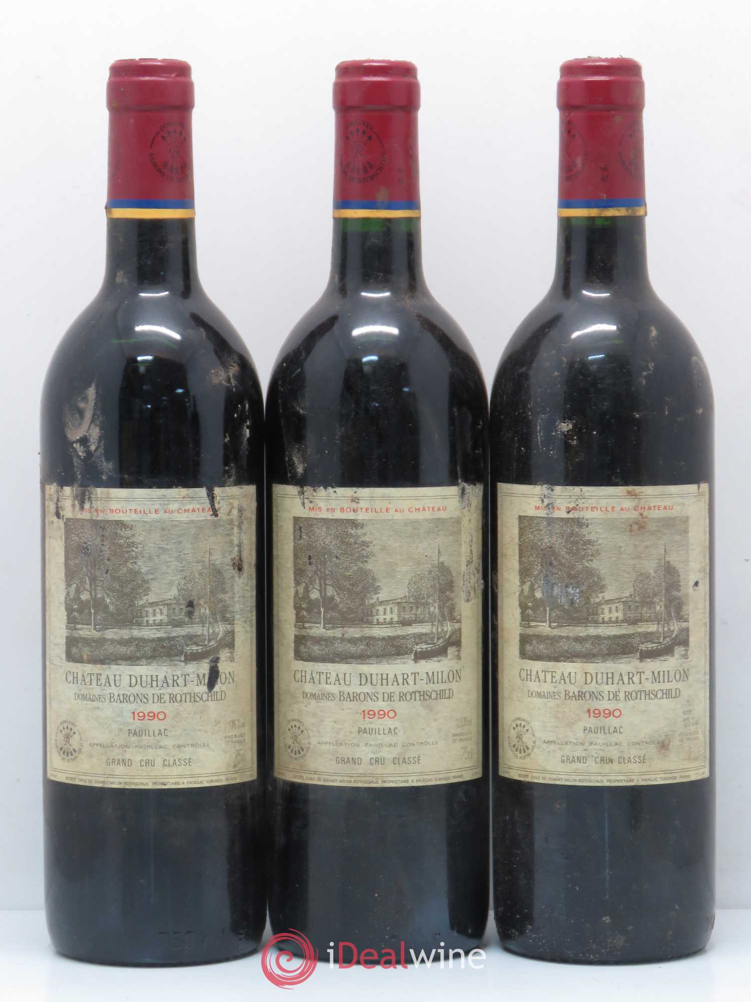 Château Duhart-Milon 4ème Grand Cru Classé 1990 - Lot de 12 bouteilles - 1