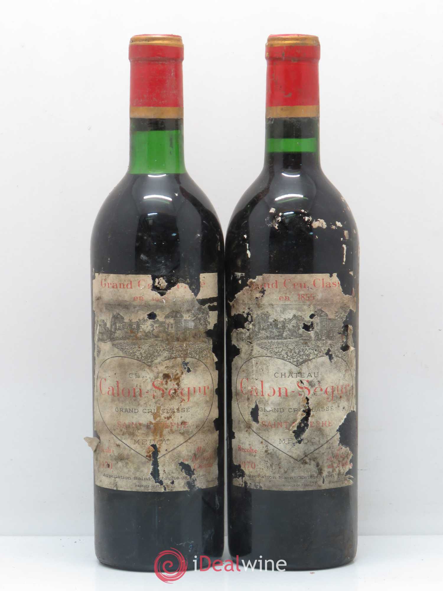 Château Calon Ségur 3ème Grand Cru Classé 1970 - Lot de 2 bouteilles - 0