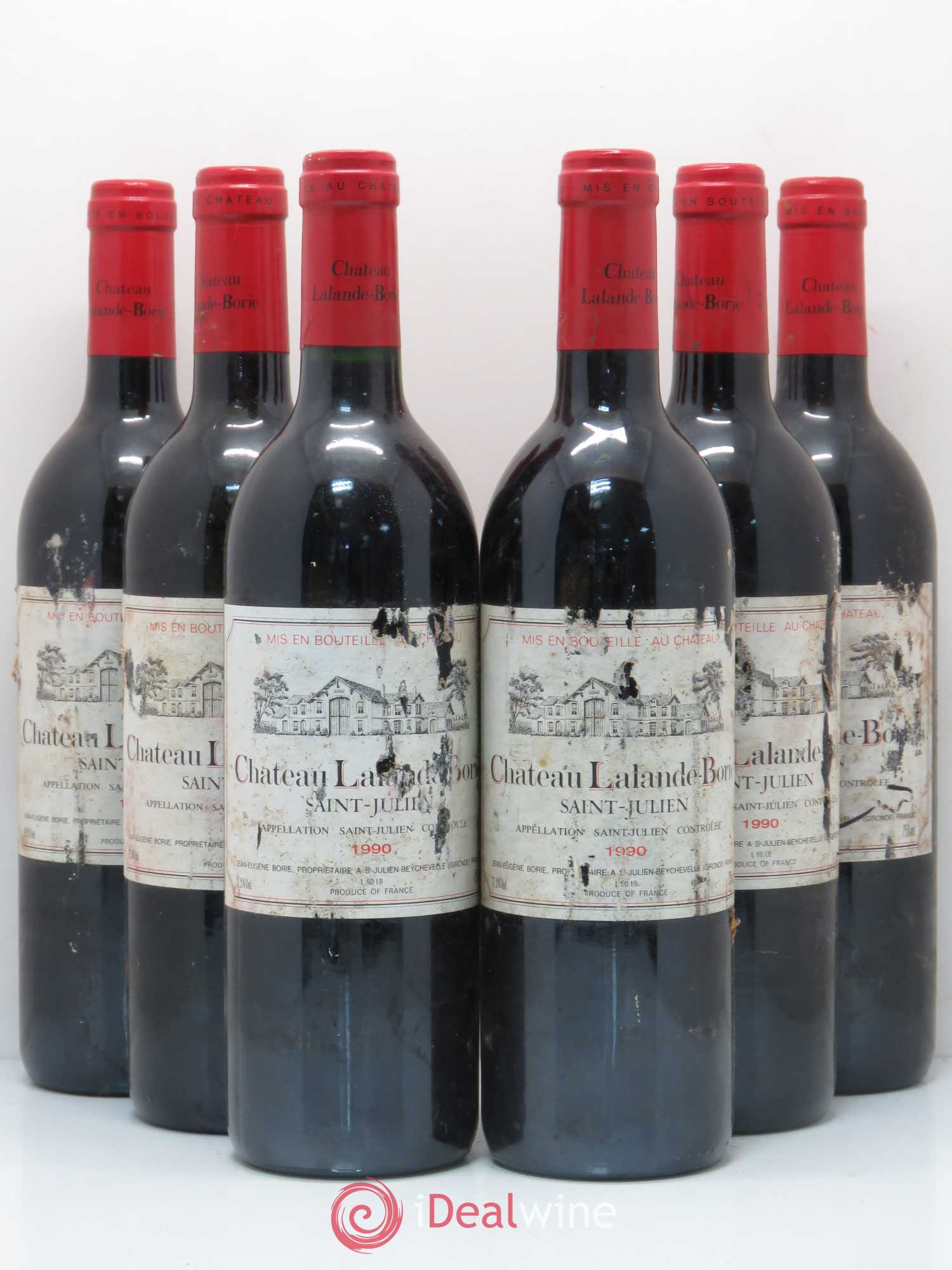 Château Lalande Borie 1990 - Lot de 6 bouteilles - 0