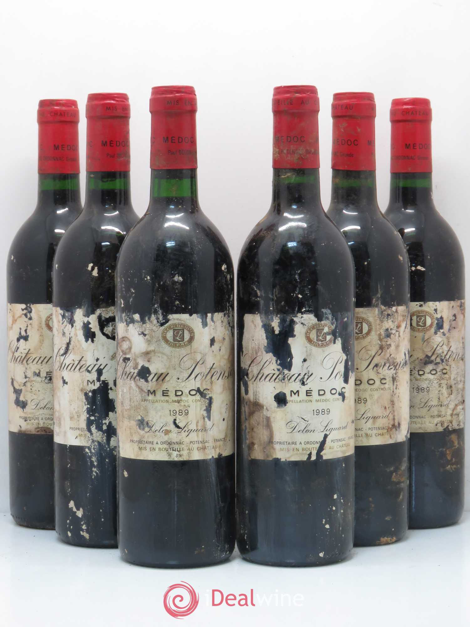 Château Potensac 1989 - Lot de 6 bouteilles - 0