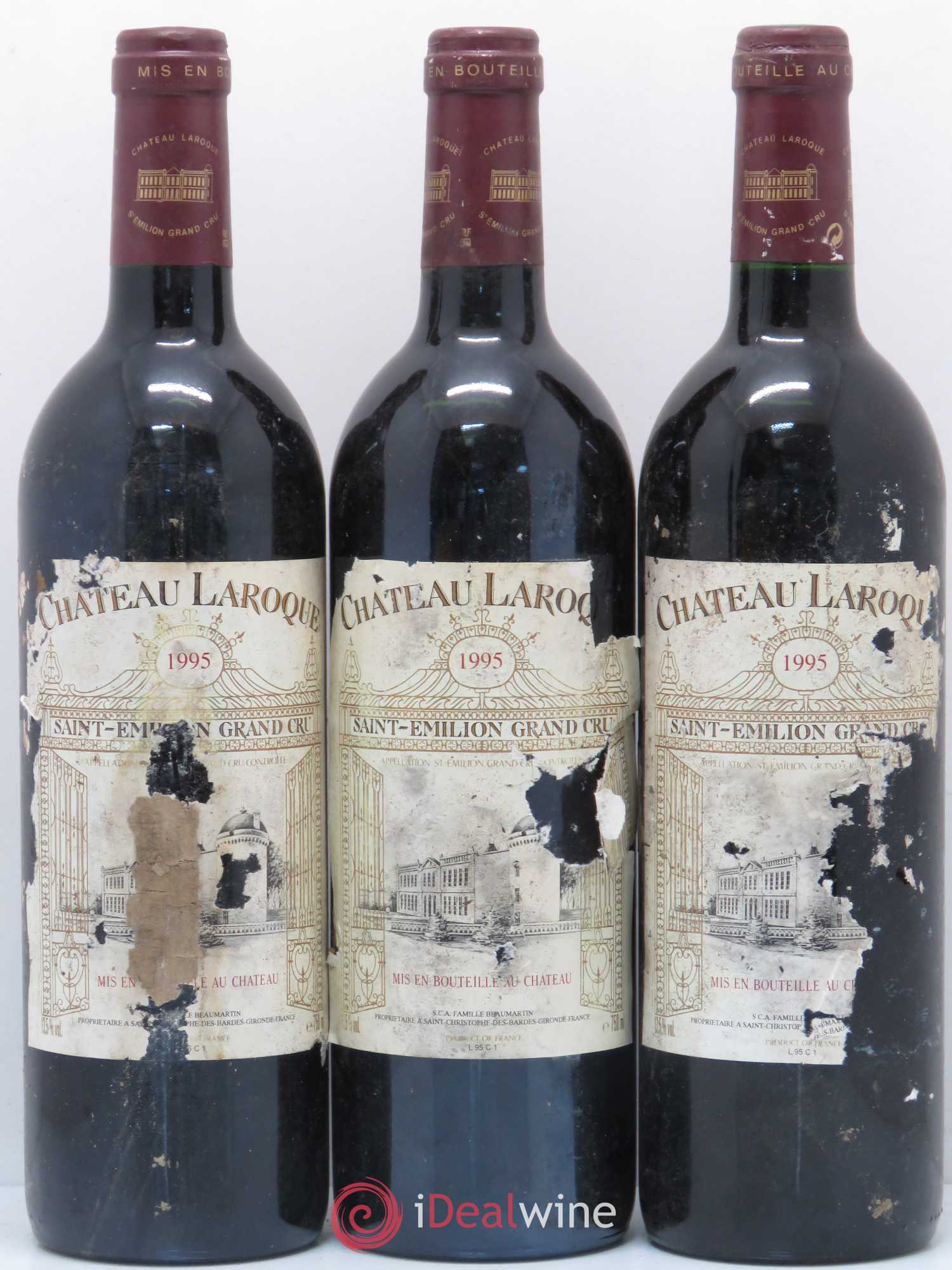Château Laroque Grand Cru Classé 1995 - Lot de 6 bouteilles - 1