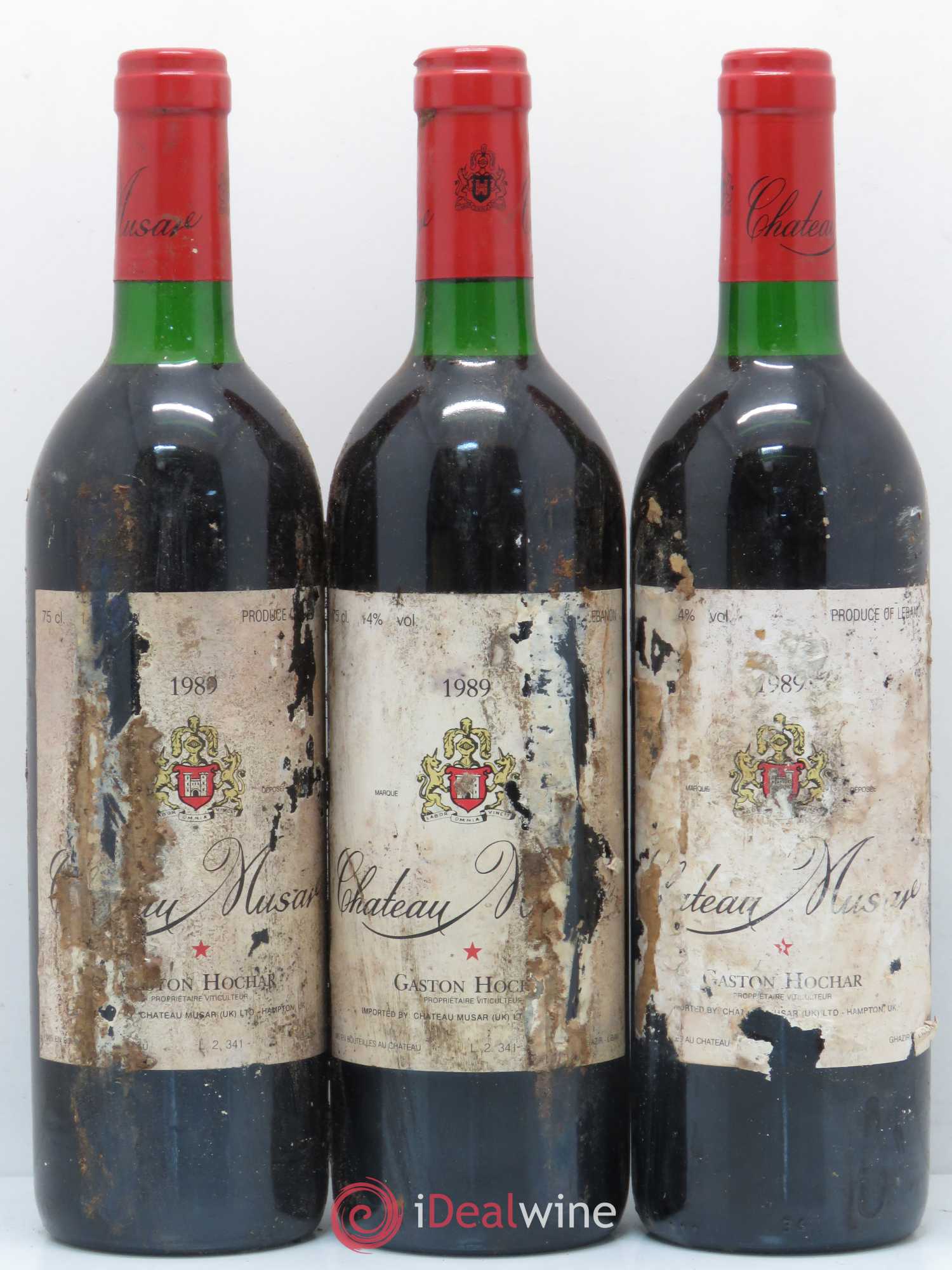 Château Musar Serge Hochar 1989 - Lot de 3 bouteilles - 0