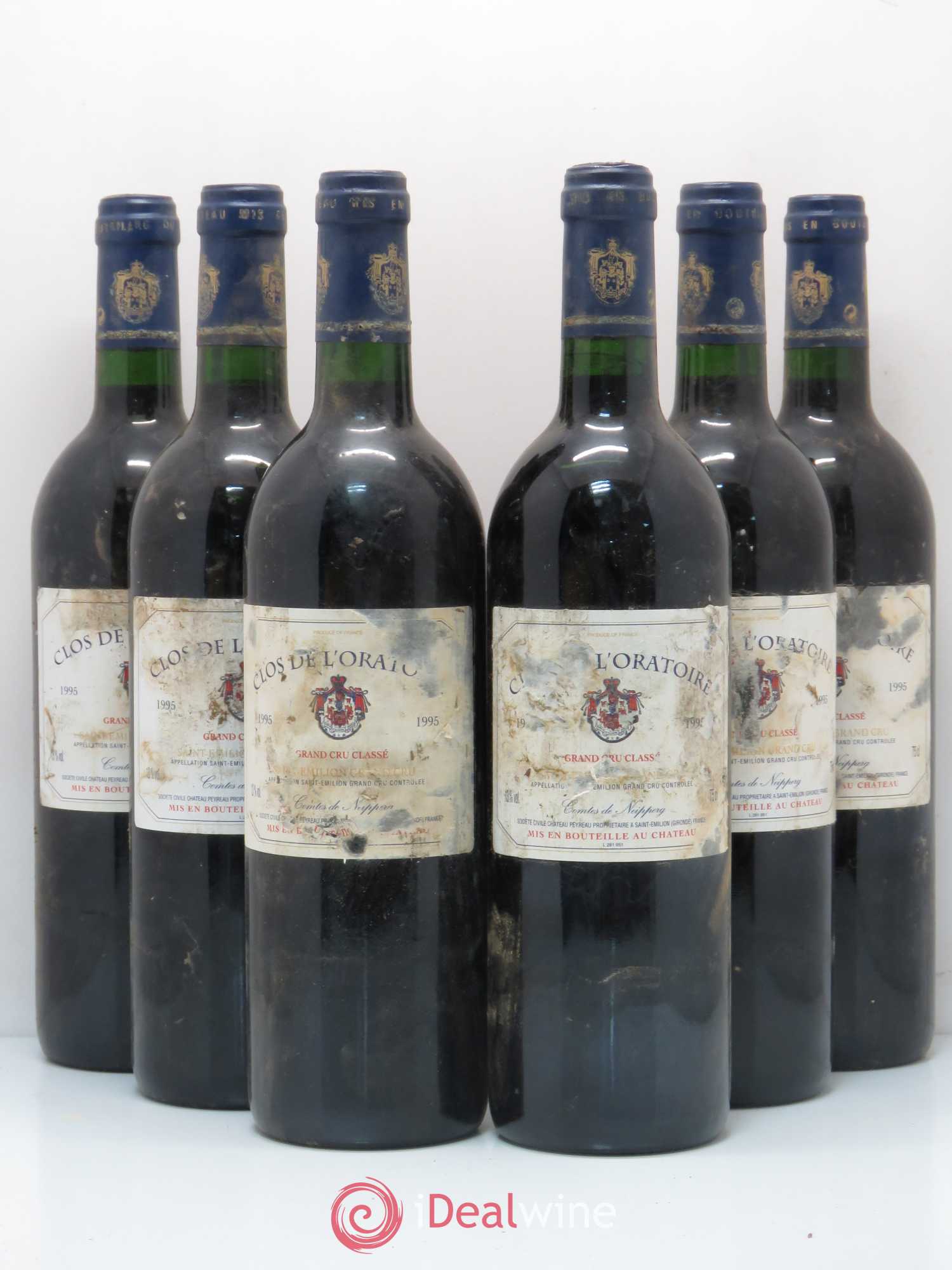 Clos de l'Oratoire Grand Cru Classé 1995 - Lot de 6 bouteilles - 0