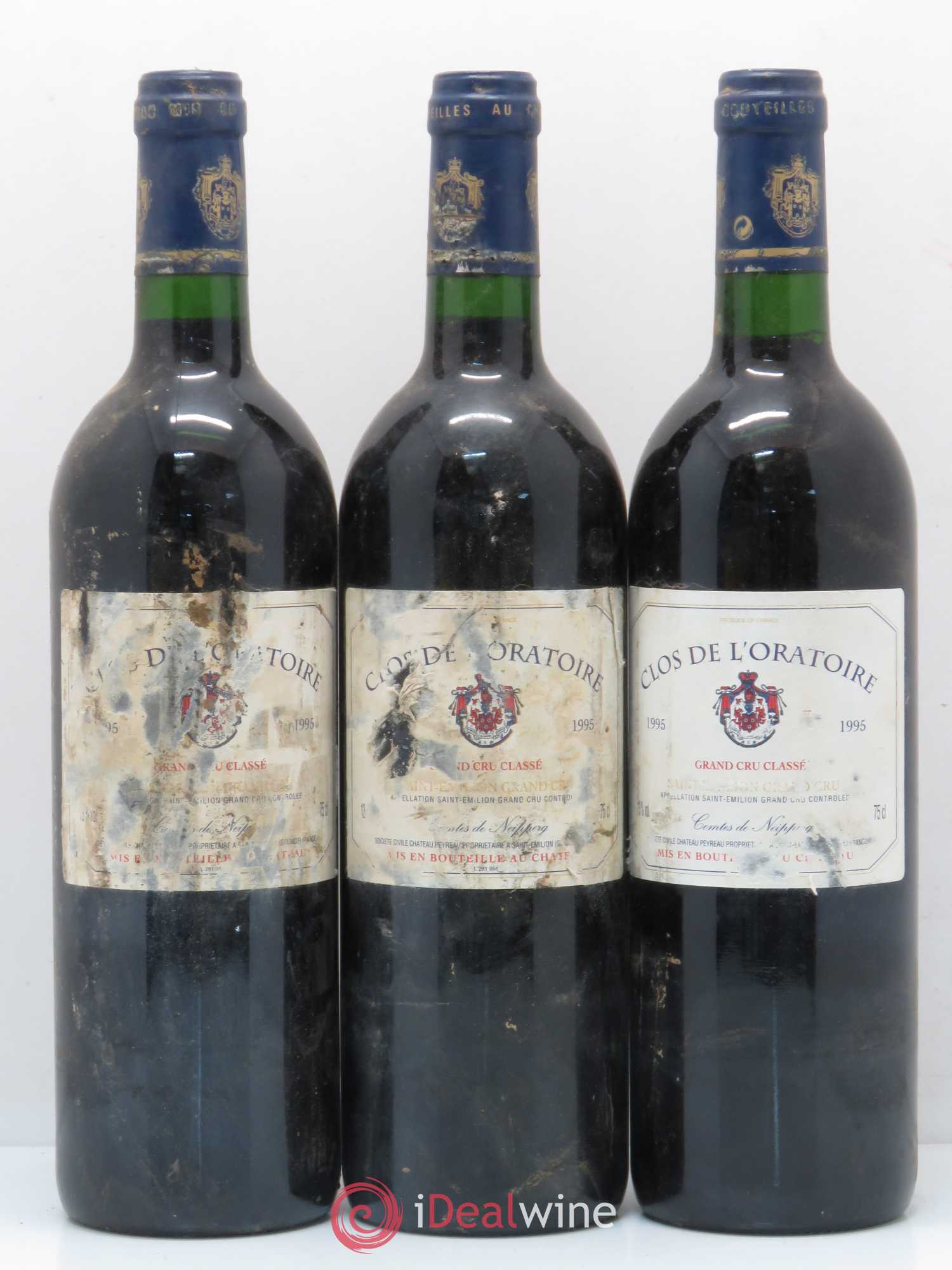Clos de l'Oratoire Grand Cru Classé 1995 - Lot de 3 bouteilles - 0