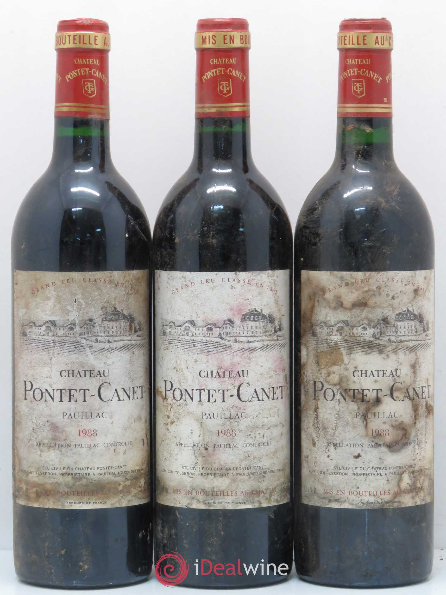 Château Pontet Canet 5ème Grand Cru Classé 1988 - Lot de 12 bouteilles - 3