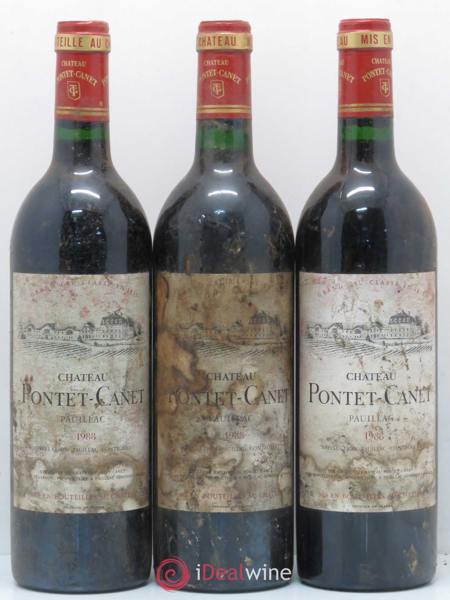 Château Pontet Canet 5ème Grand Cru Classé 1988 - Lot de 12 bouteilles - 4