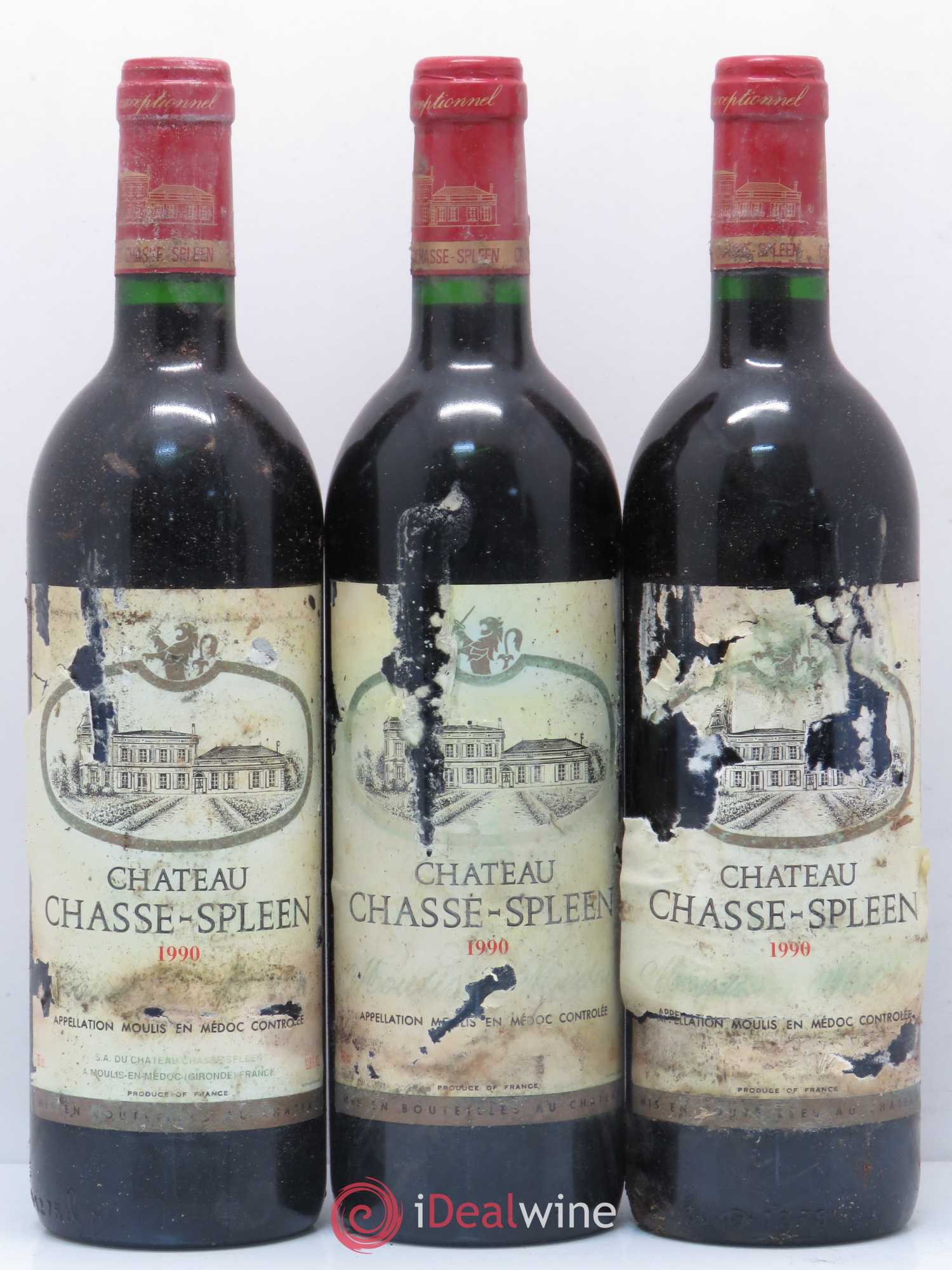 Château Chasse Spleen 1990 - Lot de 12 bouteilles - 1
