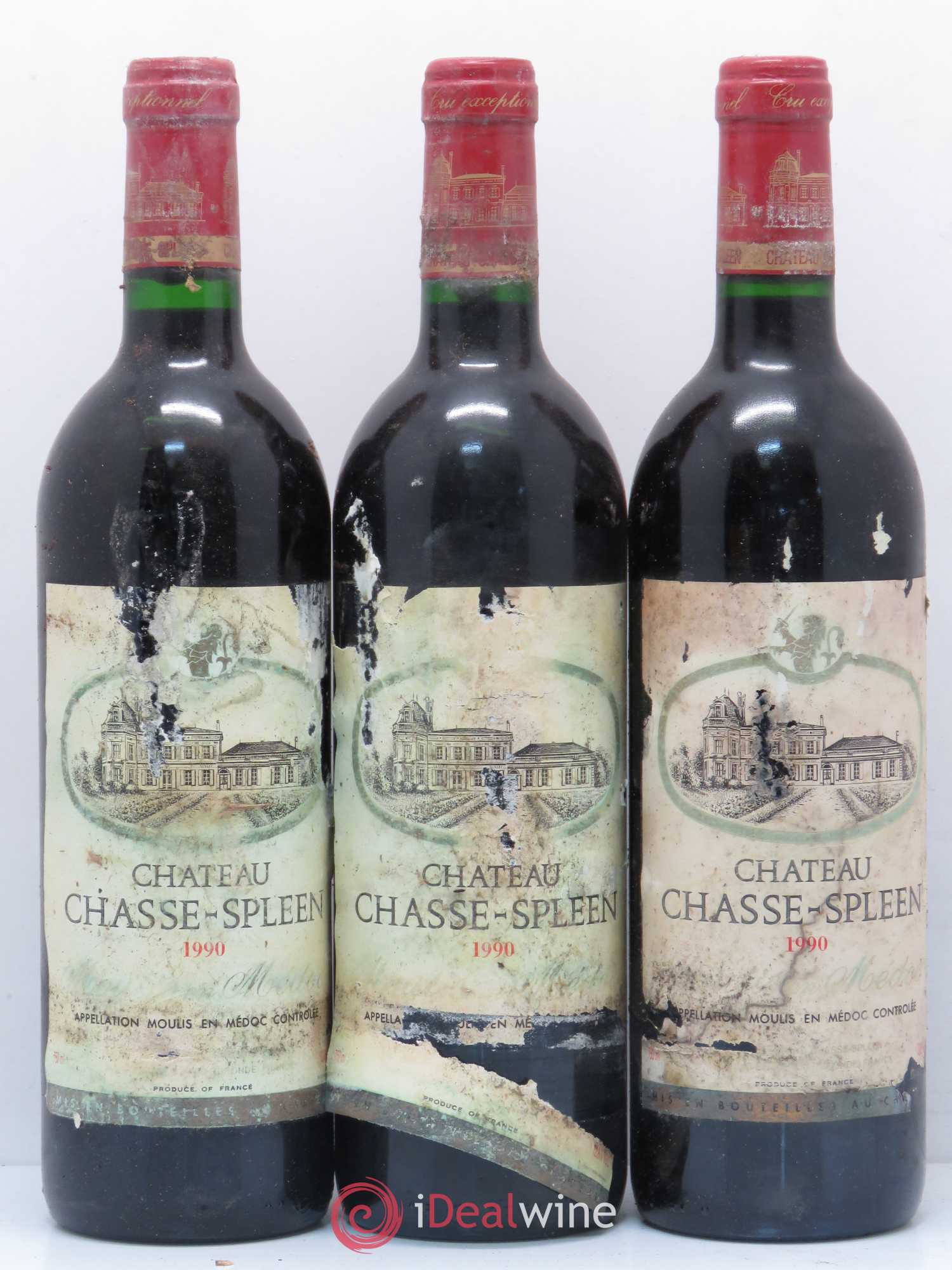 Château Chasse Spleen 1990 - Lot de 12 bouteilles - 3