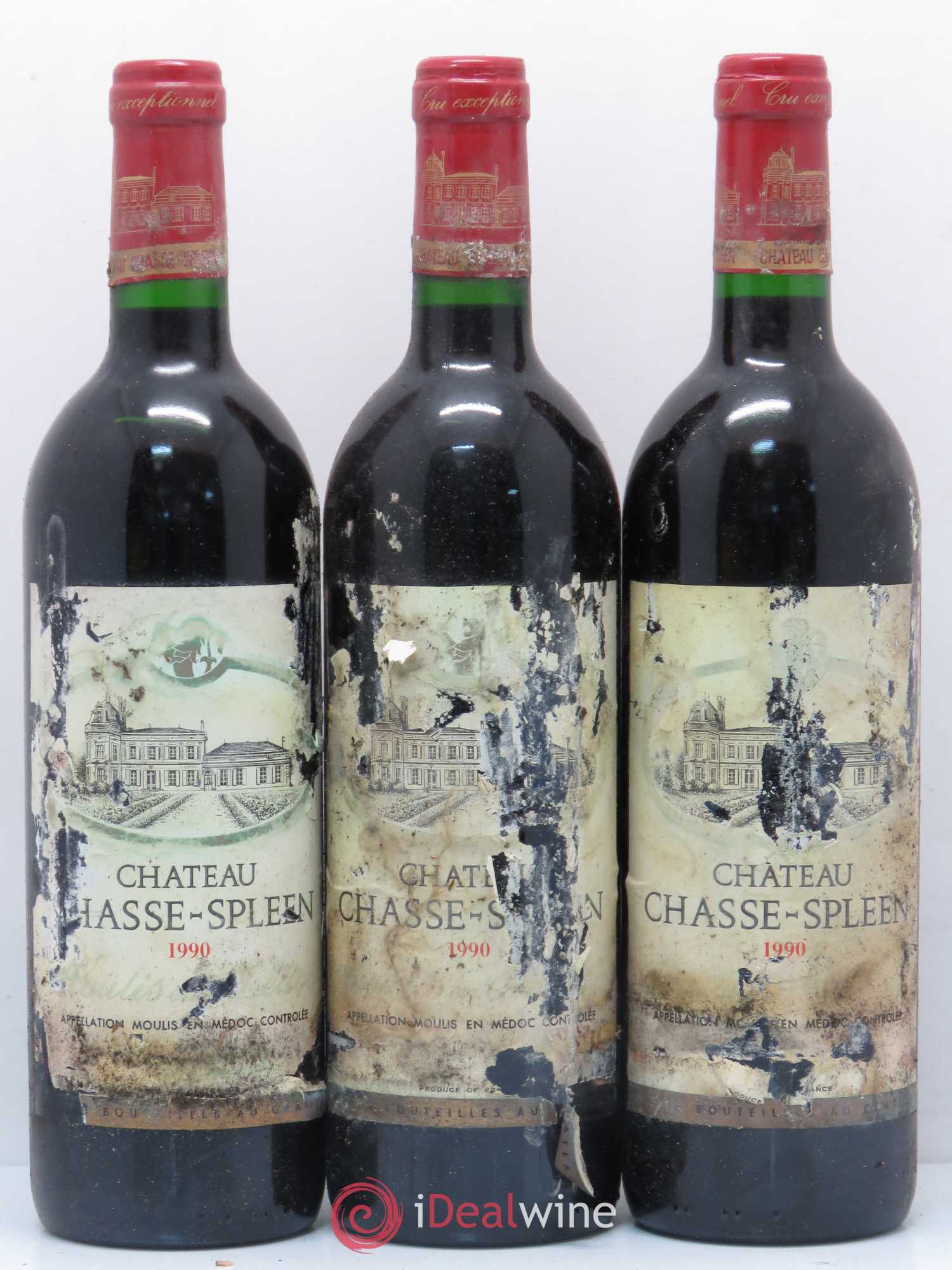 Château Chasse Spleen 1990 - Lot de 12 bouteilles - 4