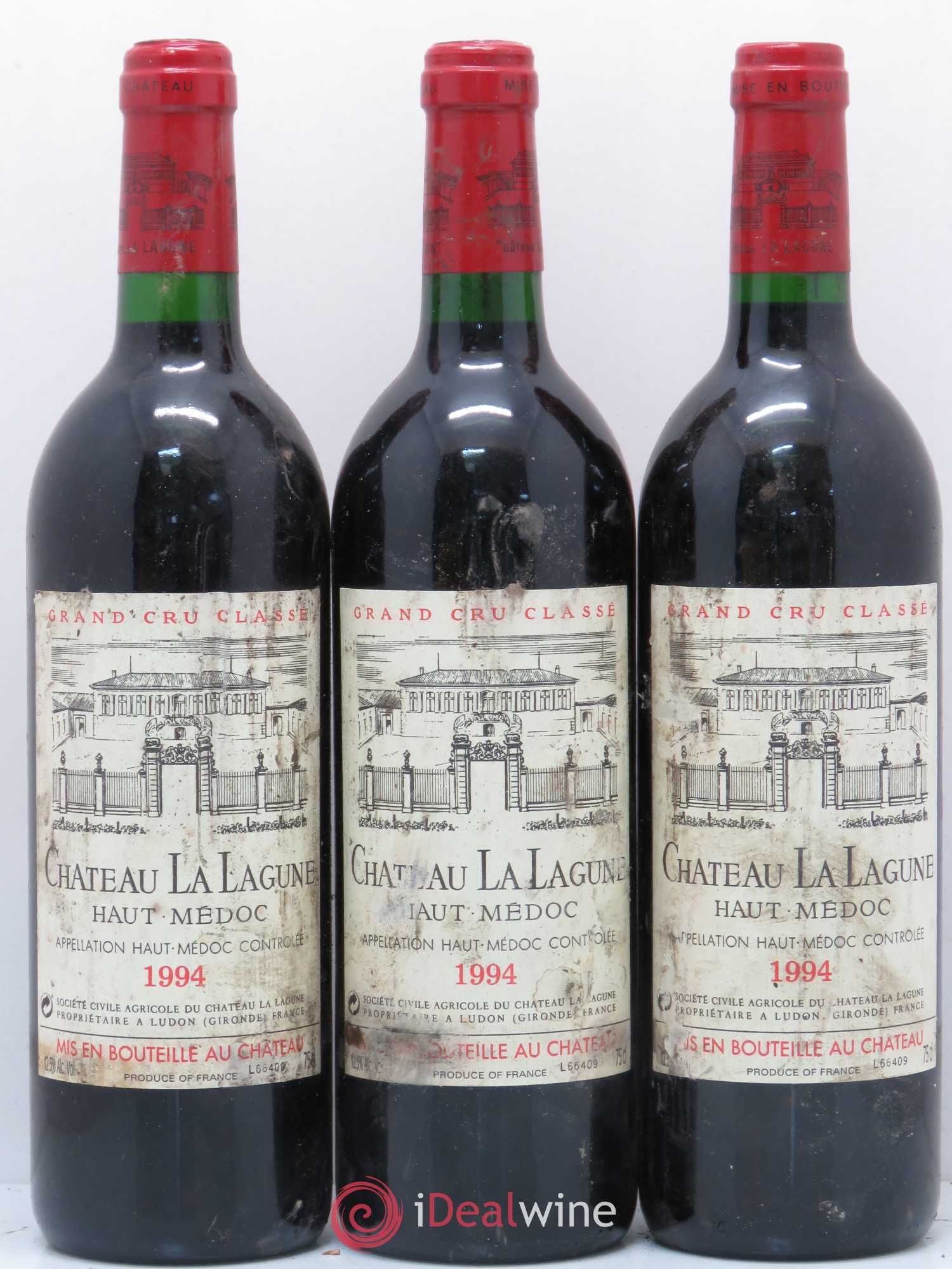 Château la Lagune 3ème Grand Cru Classé 1994 - Lot de 3 bouteilles - 0