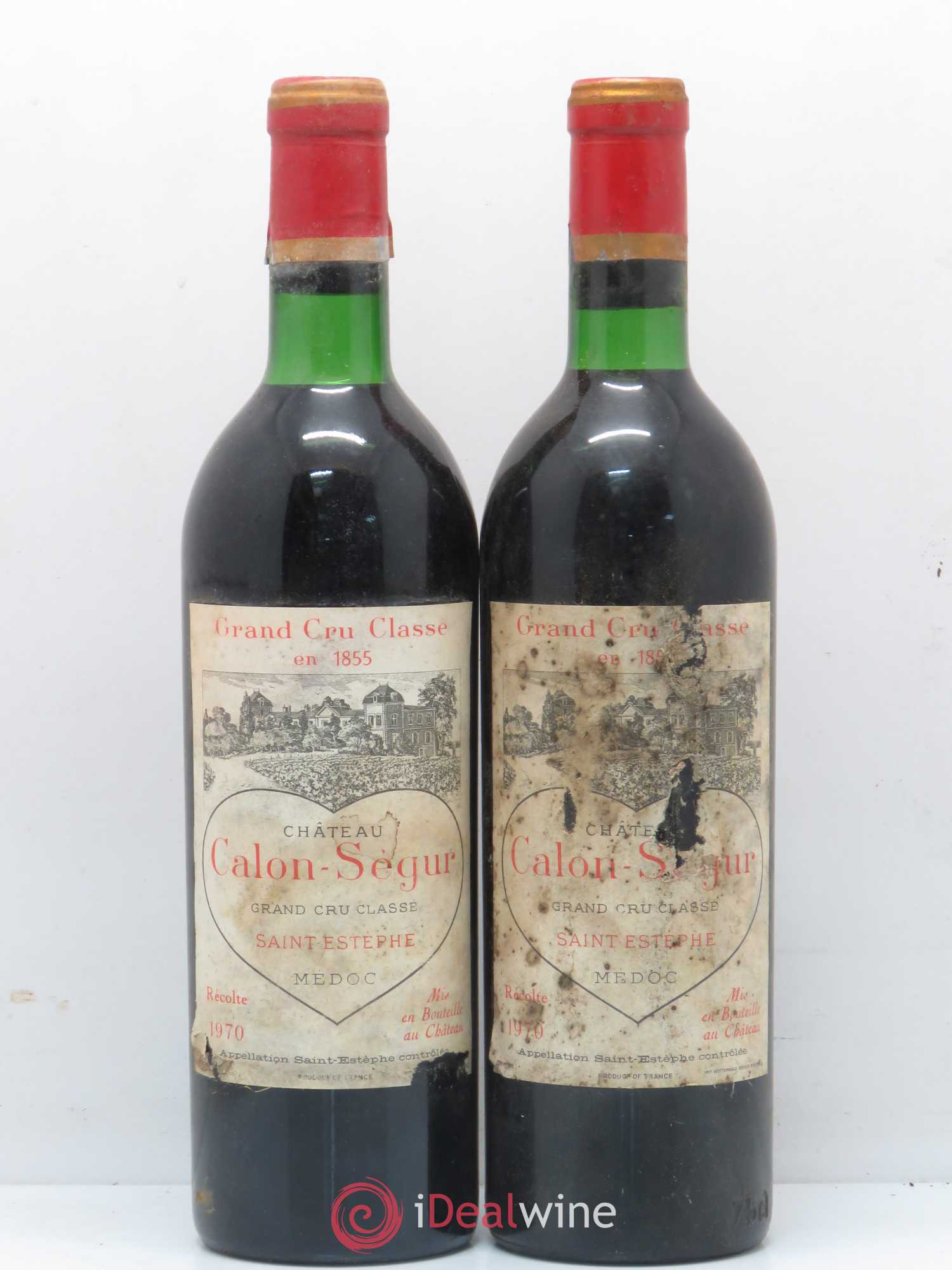 Château Calon Ségur 3ème Grand Cru Classé 1970 - Lot de 5 bouteilles - 2