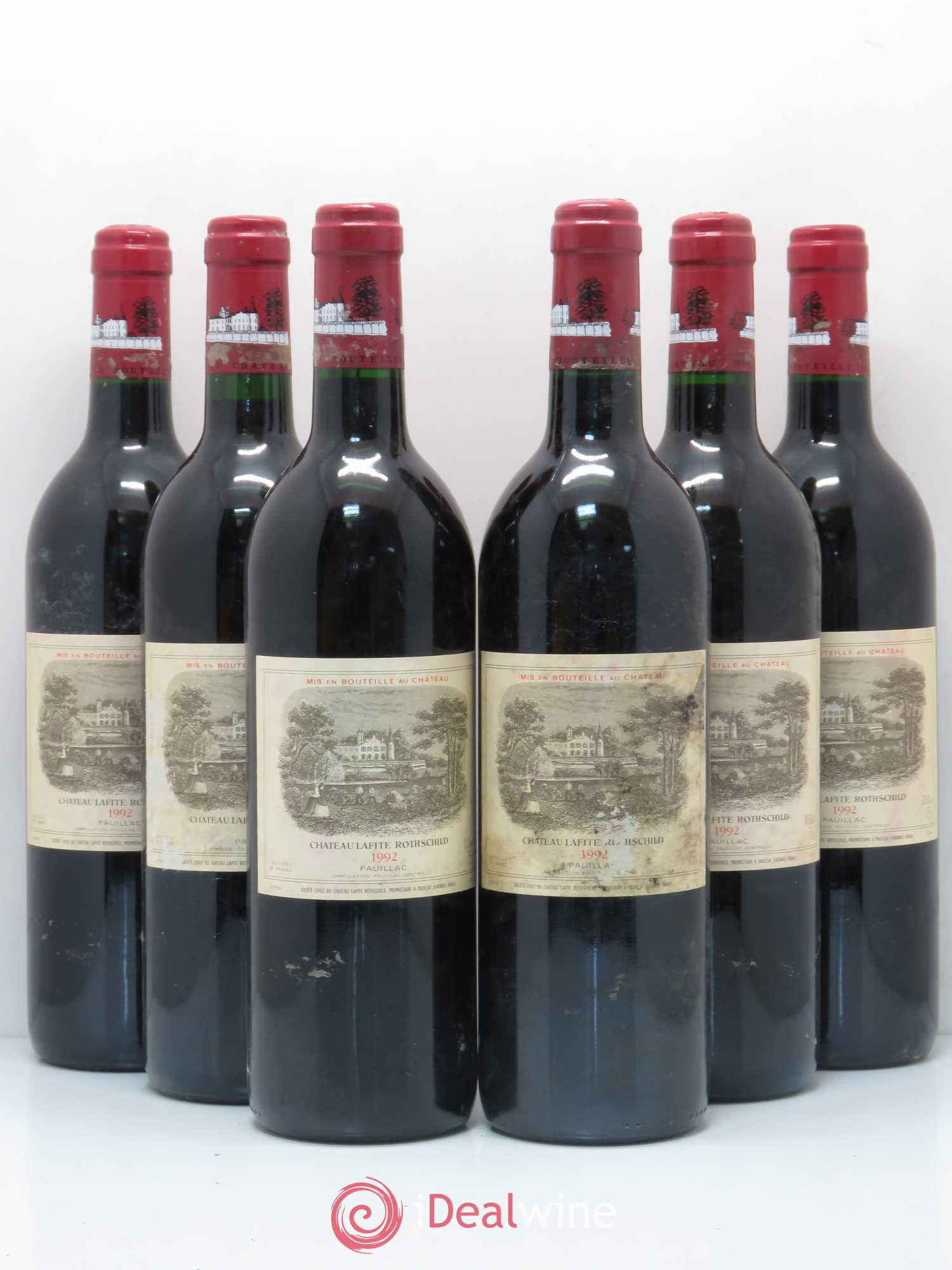 Château Lafite Rothschild 1er Grand Cru Classé 1992 - Lot de 6 bouteilles - 0