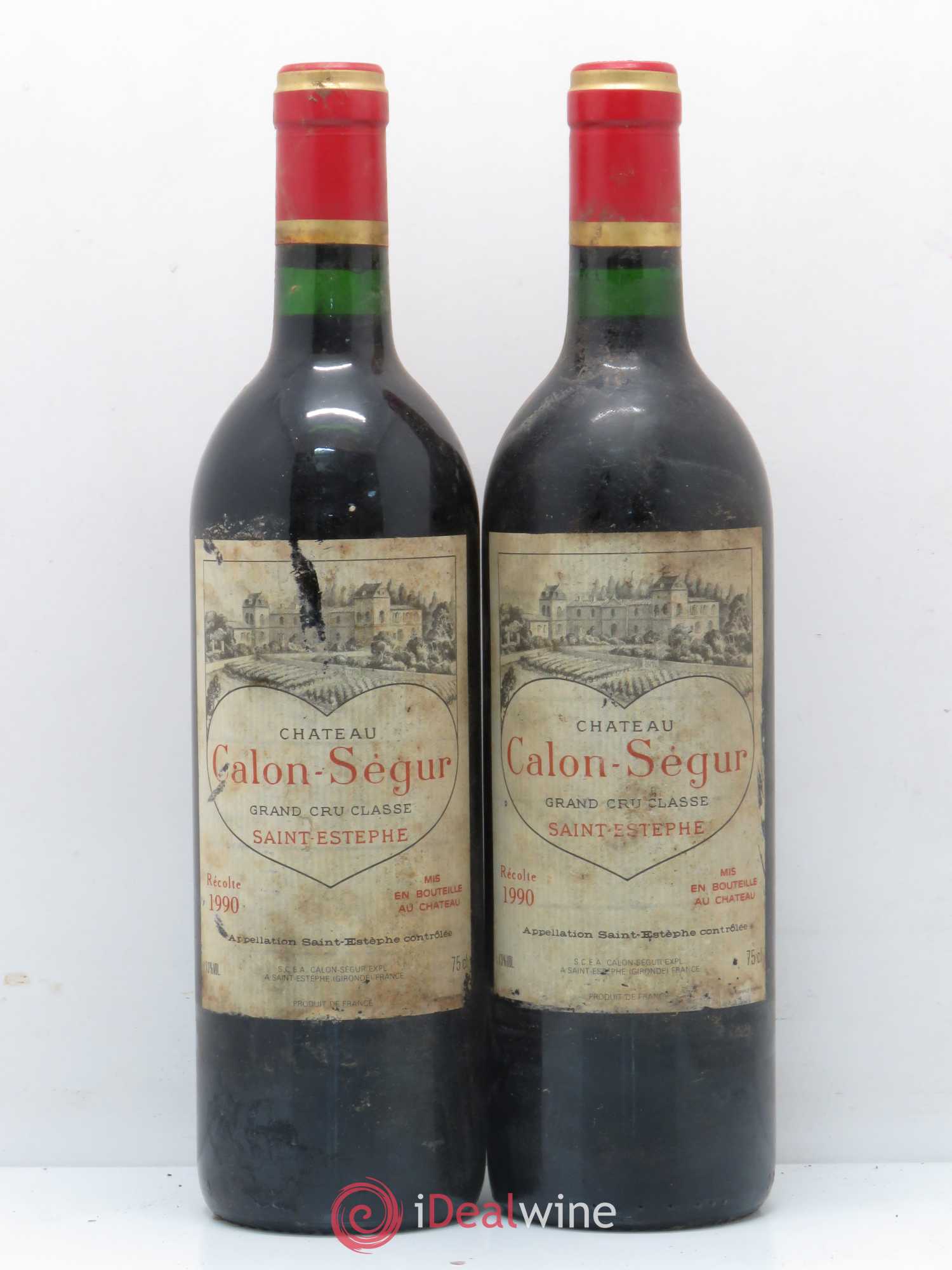 Château Calon Ségur 3ème Grand Cru Classé 1990 - Lot de 2 bouteilles - 0