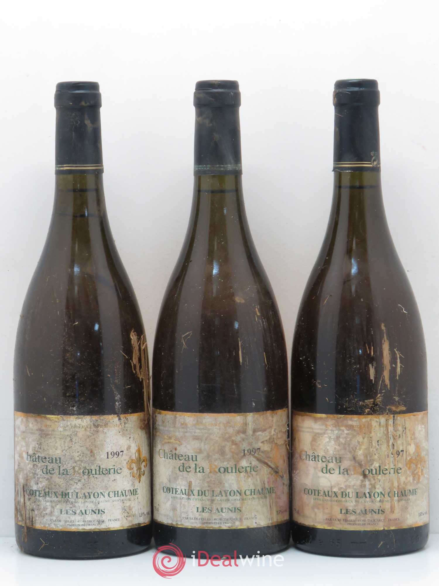 Coteaux du Layon Chaume Les Aunis Château de la Roulerie 1997 - Lotto di 3 bottiglie - 0