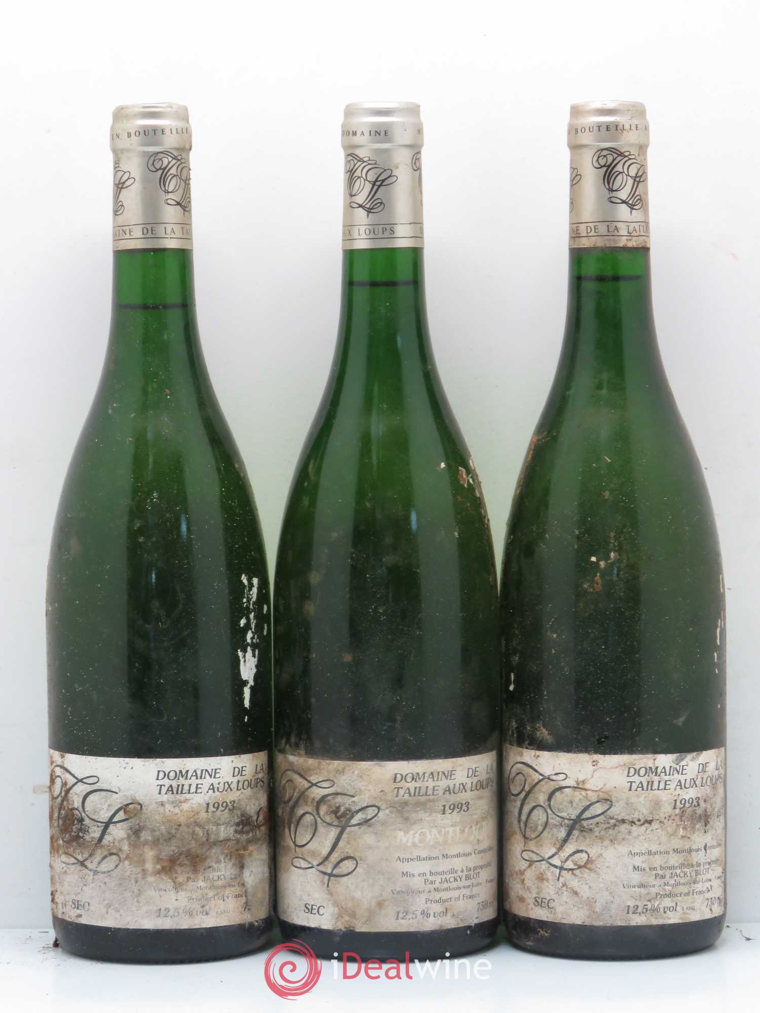 Montlouis-sur-Loire sec La Taille aux Loups 1993 - Lot de 3 bouteilles - 0