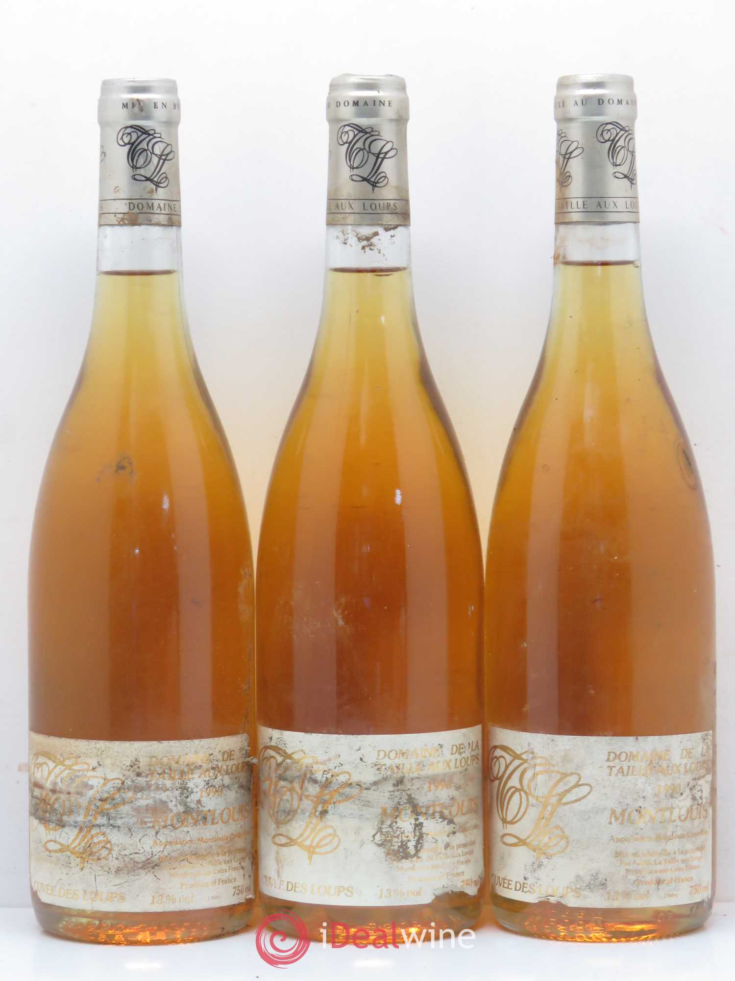 Montlouis-sur-Loire Cuvée des Loups La Taille aux Loups - Jacky Blot 1990 - Lotto di 3 bottiglie - 0