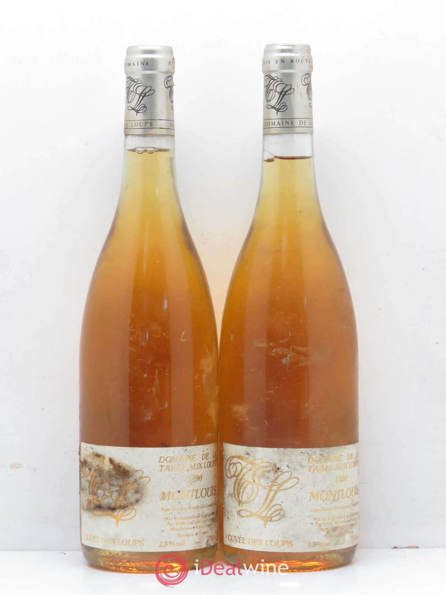 Montlouis-sur-Loire Cuvée des Loups La Taille aux Loups - Jacky Blot 1990 - Lotto di 2 bottiglie - 0