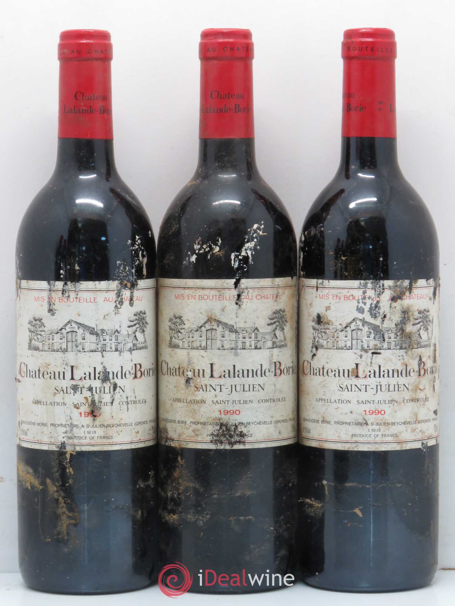Château Lalande Borie 1990 - Lot de 12 bouteilles - 1