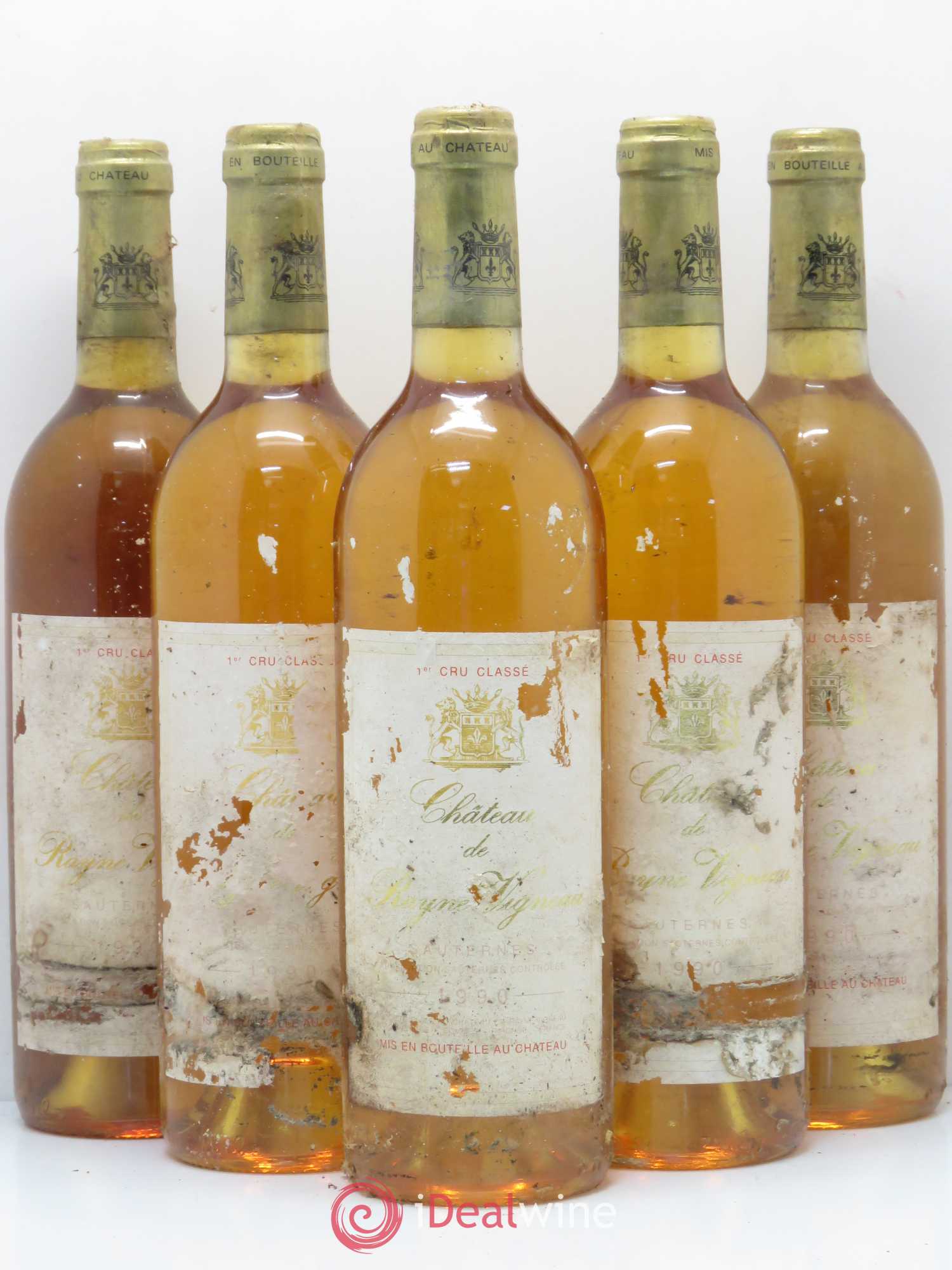 Château de Rayne Vigneau 1er Grand Cru Classé 1990 - Lotto di 5 bottiglie - 0