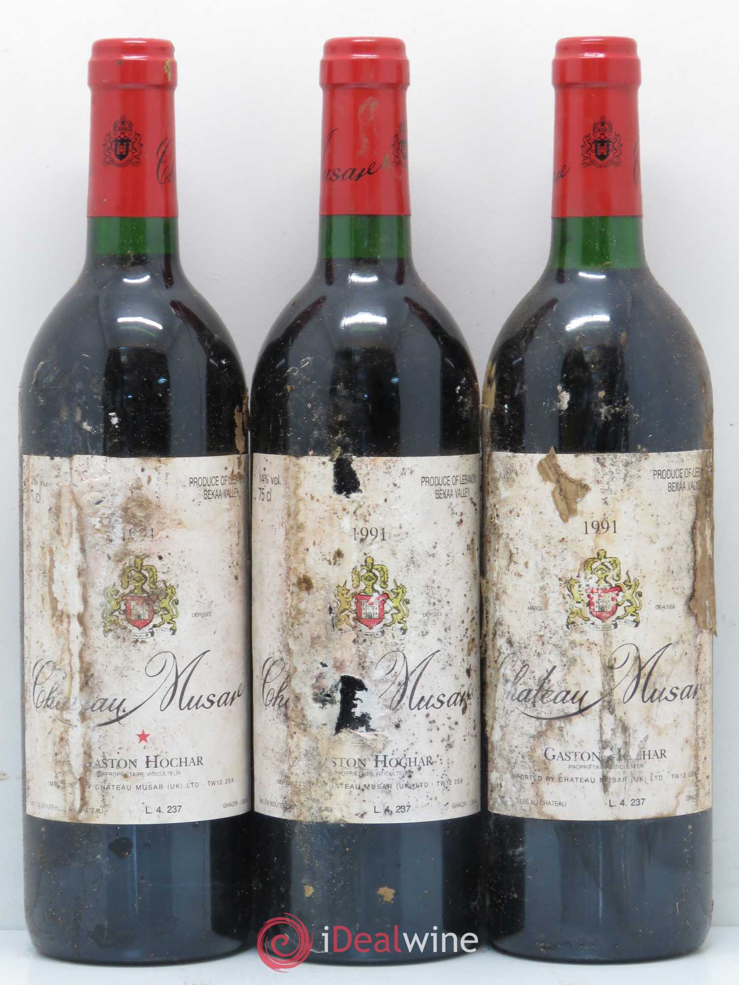 Château Musar Serge Hochar 1991 - Lot de 3 bouteilles - 0