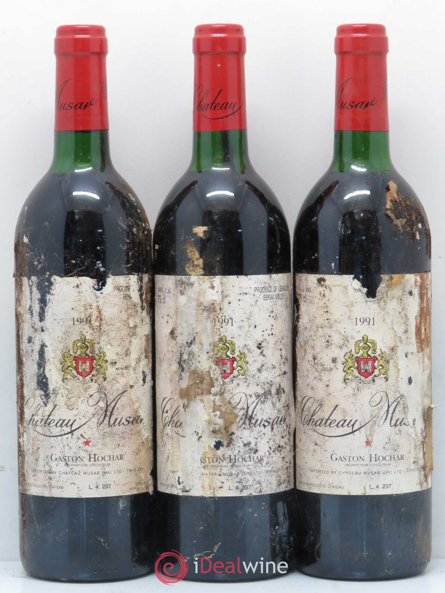 Château Musar Serge Hochar 1991 - Lot de 3 bouteilles - 0
