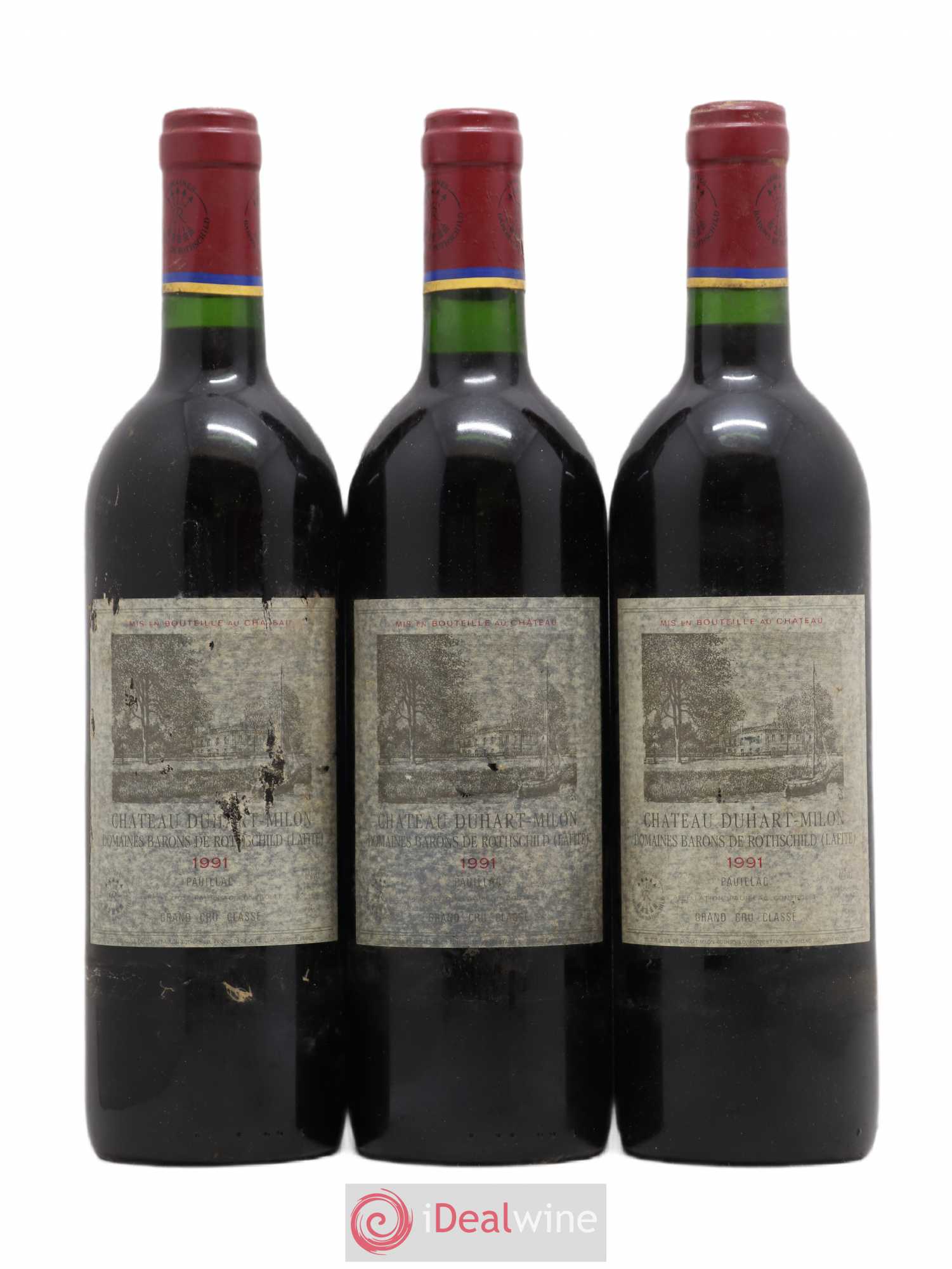 Château Duhart-Milon 4ème Grand Cru Classé 1991 - Lot de 3 bouteilles - 0