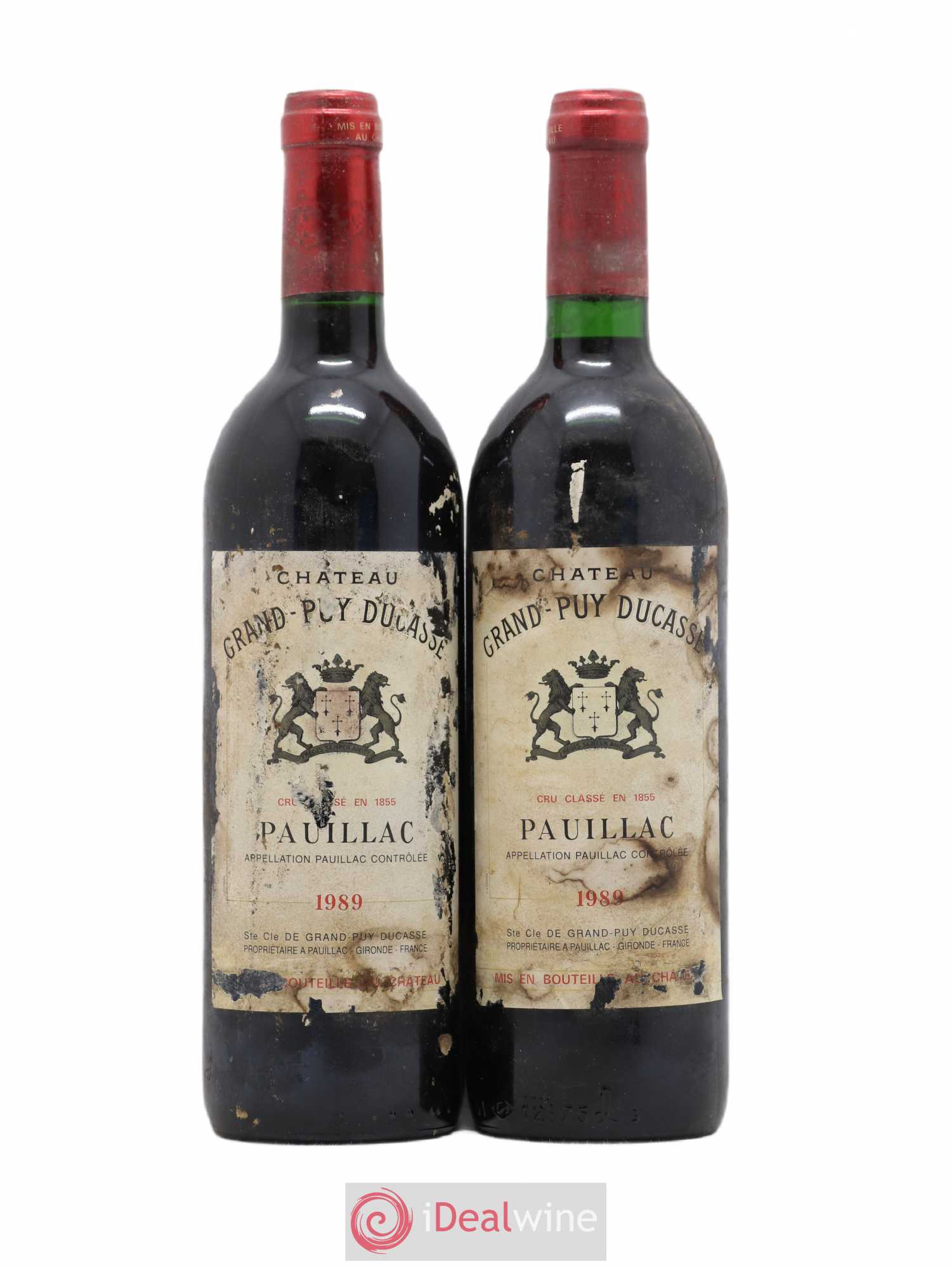 Château Grand Puy Ducasse 5ème Grand Cru Classé 1989 - Lot de 2 bouteilles - 0