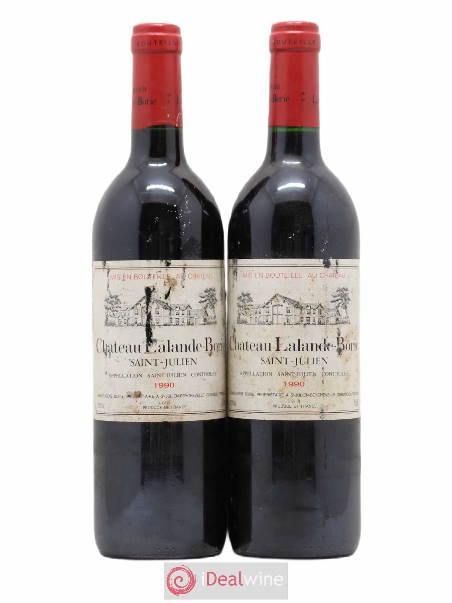 Château Lalande Borie 1990 - Lot de 2 bouteilles - 0