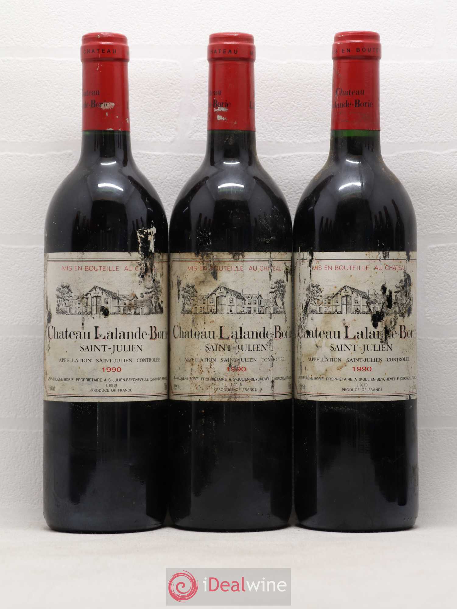 Château Lalande Borie 1990 - Lot de 12 bouteilles - 1