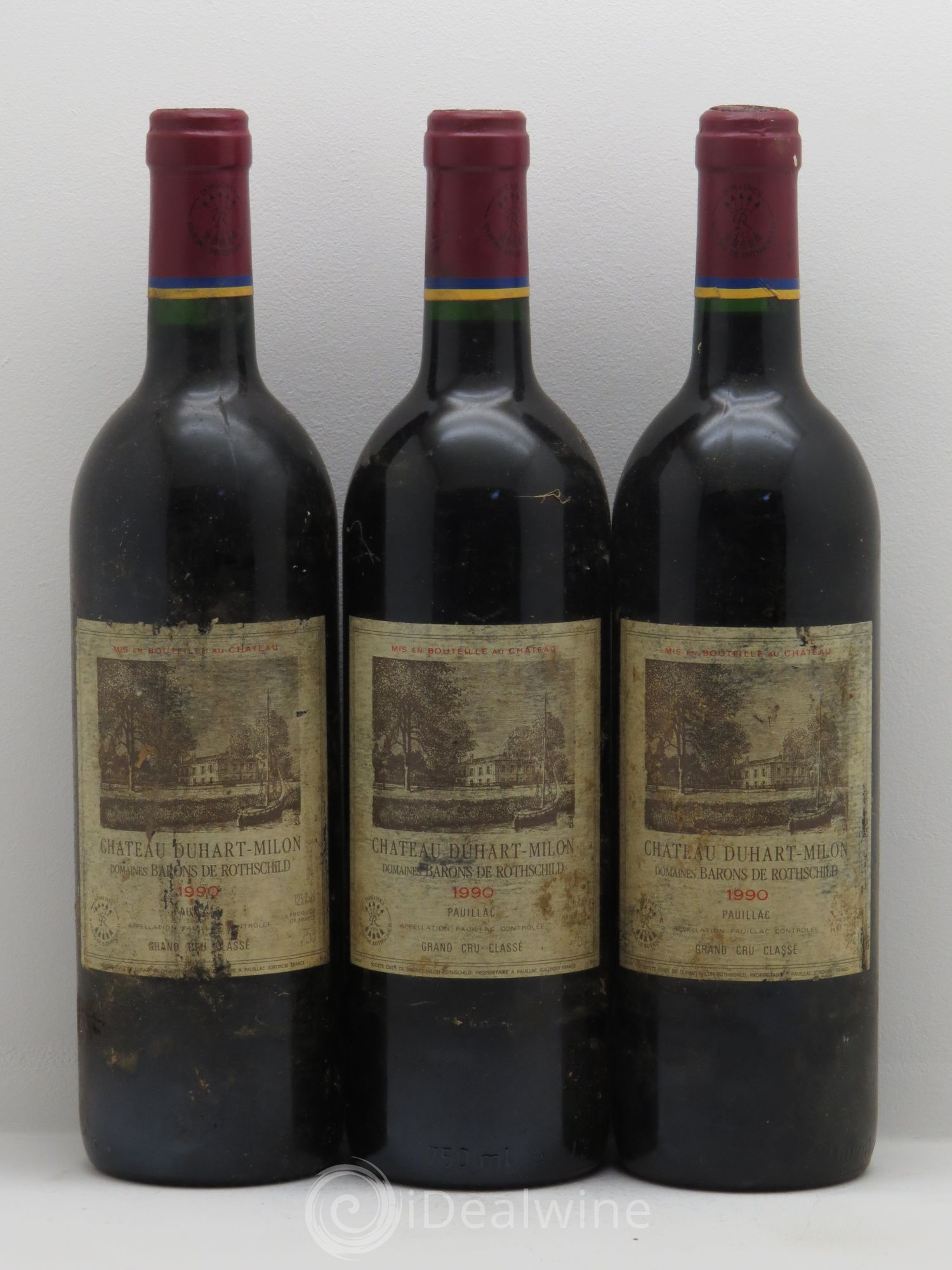 Château Duhart-Milon 4ème Grand Cru Classé 1990 - Lot de 3 bouteilles - 0