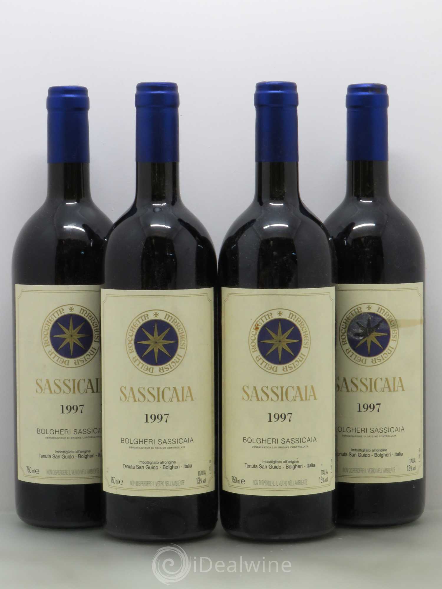 Bolgheri DOC Sassicaia Tenuta San Guido 1997 - Lot de 4 bouteilles - 0
