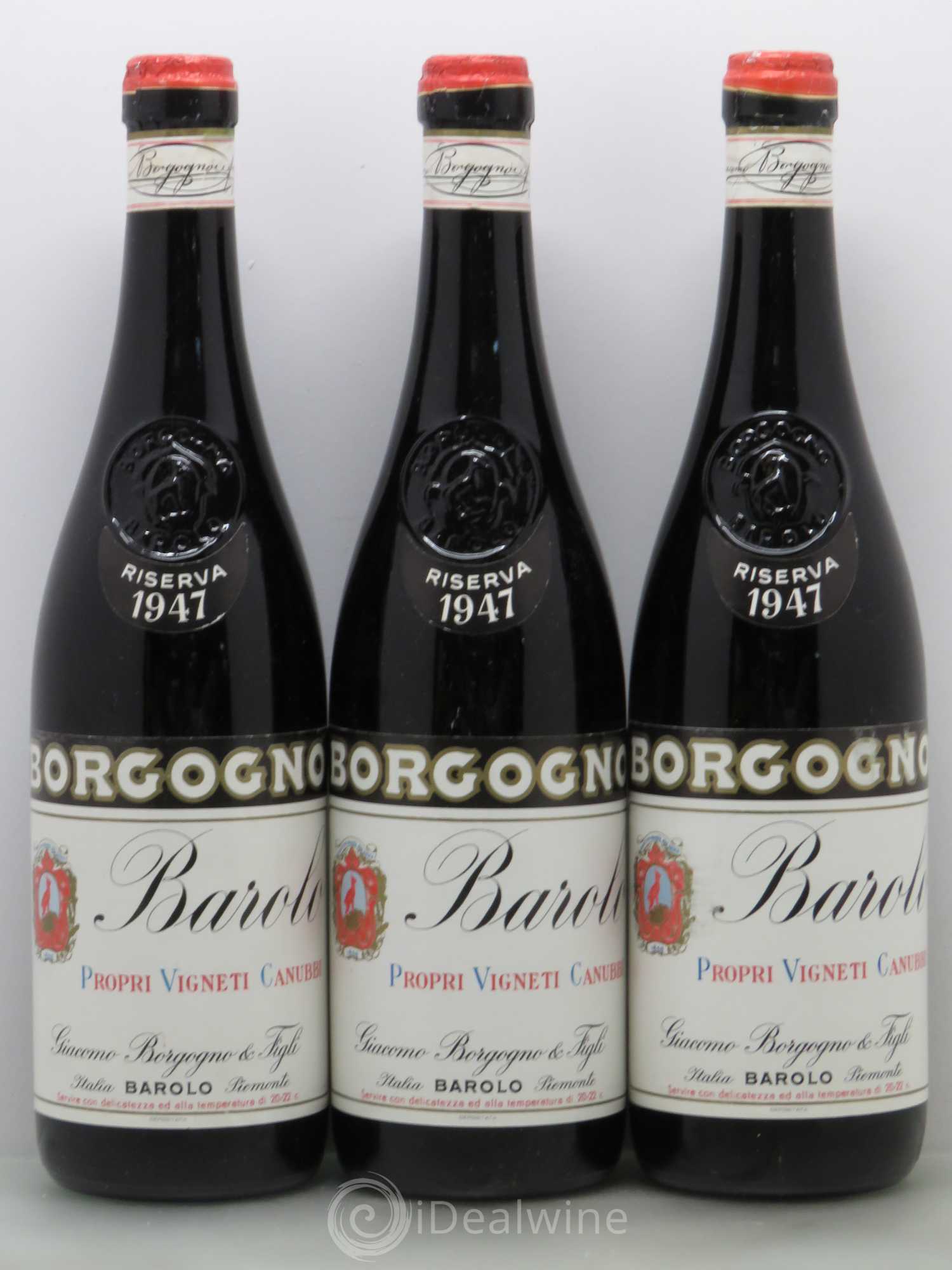 Barolo Propri Vigneti Canubbi Riserva Borgogno 1947 - Posten von 3 Flaschen - 0