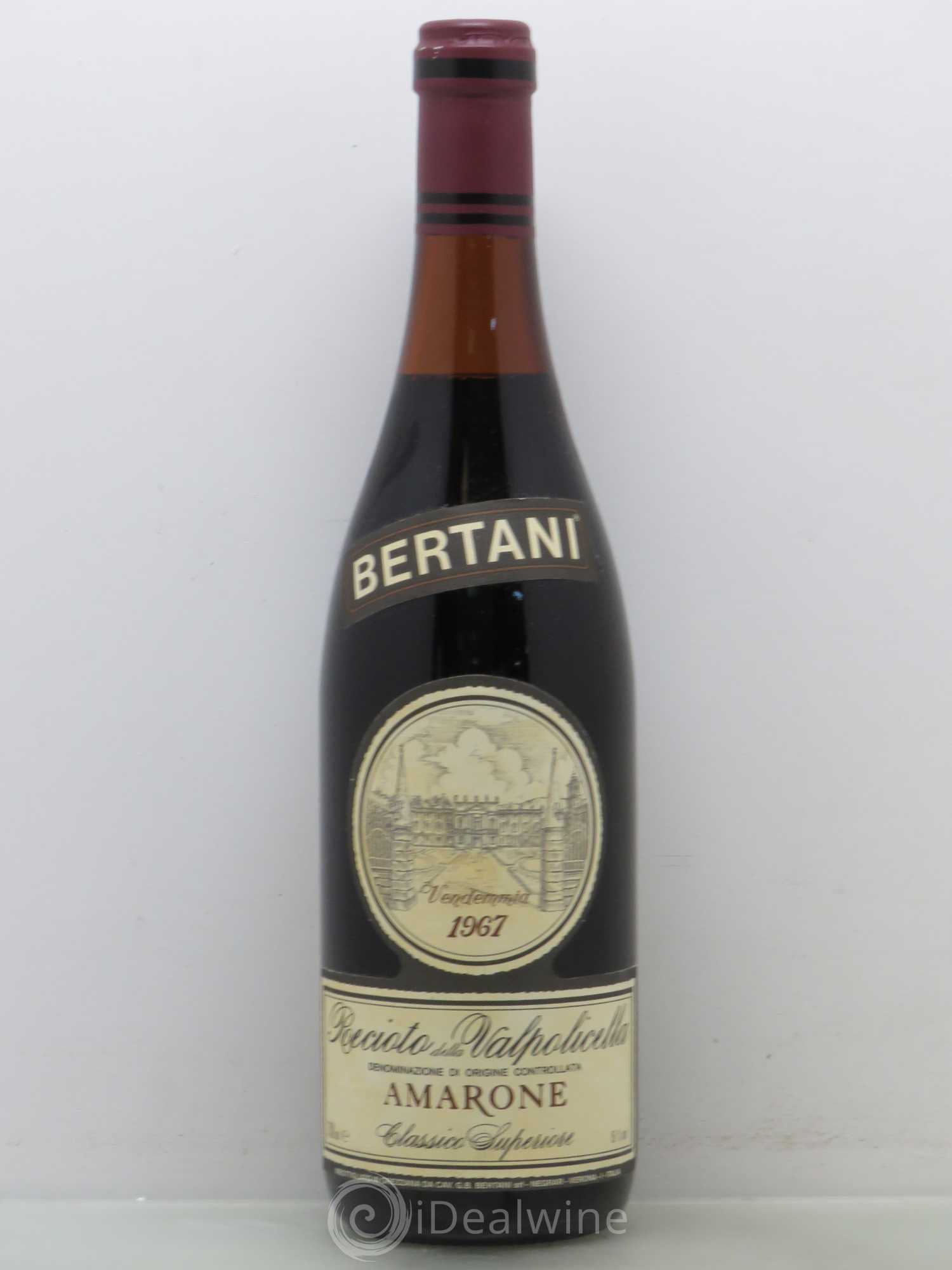 Amarone della Valpolicella DOC Reccioto Della Valpolicella Classico Amarone Superiore Bertani 1967 - Posten von 1 Flasche - 0