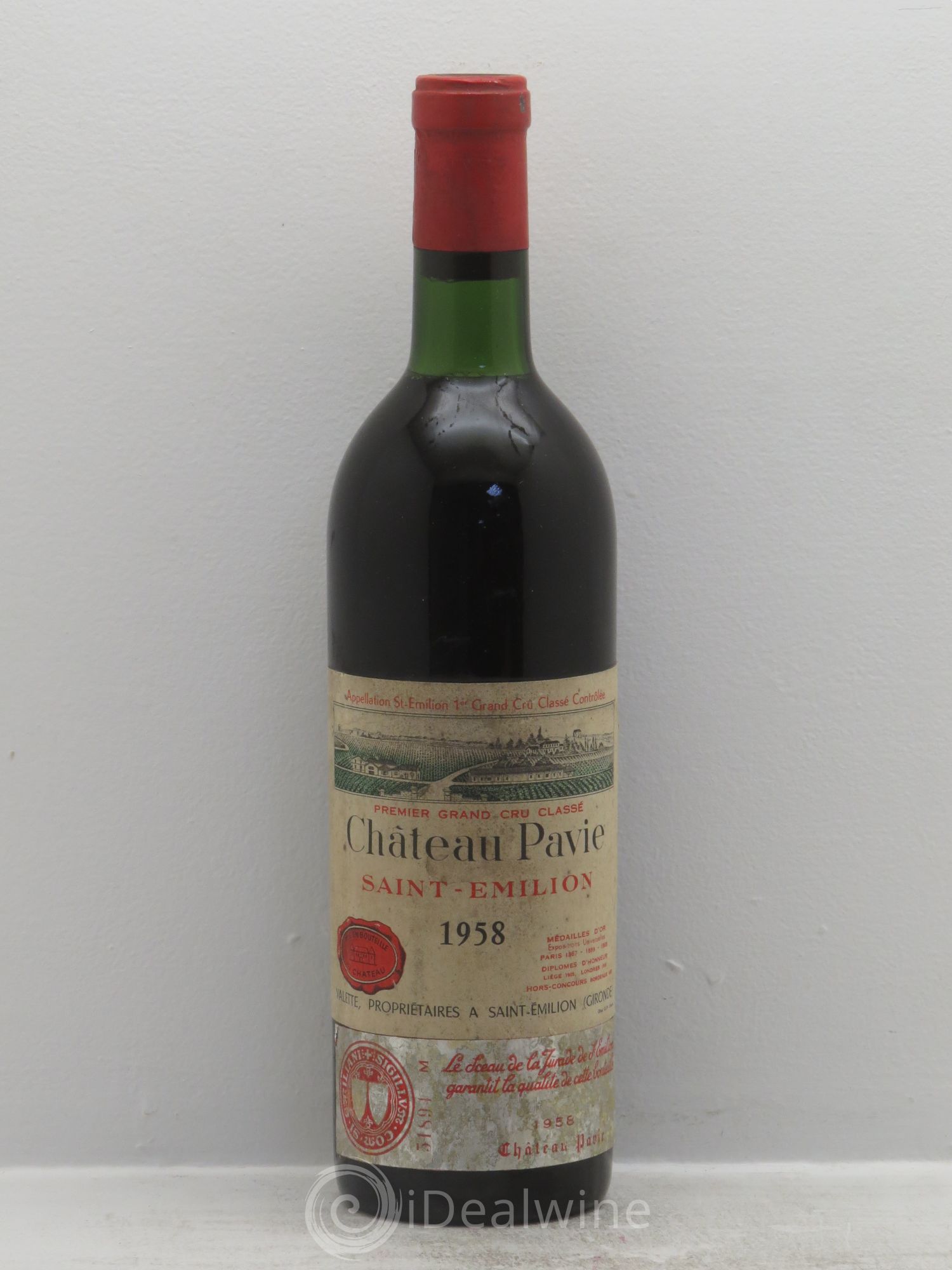 Château Pavie 1er Grand Cru Classé A 1958 - Lot de 1 bouteille - 0