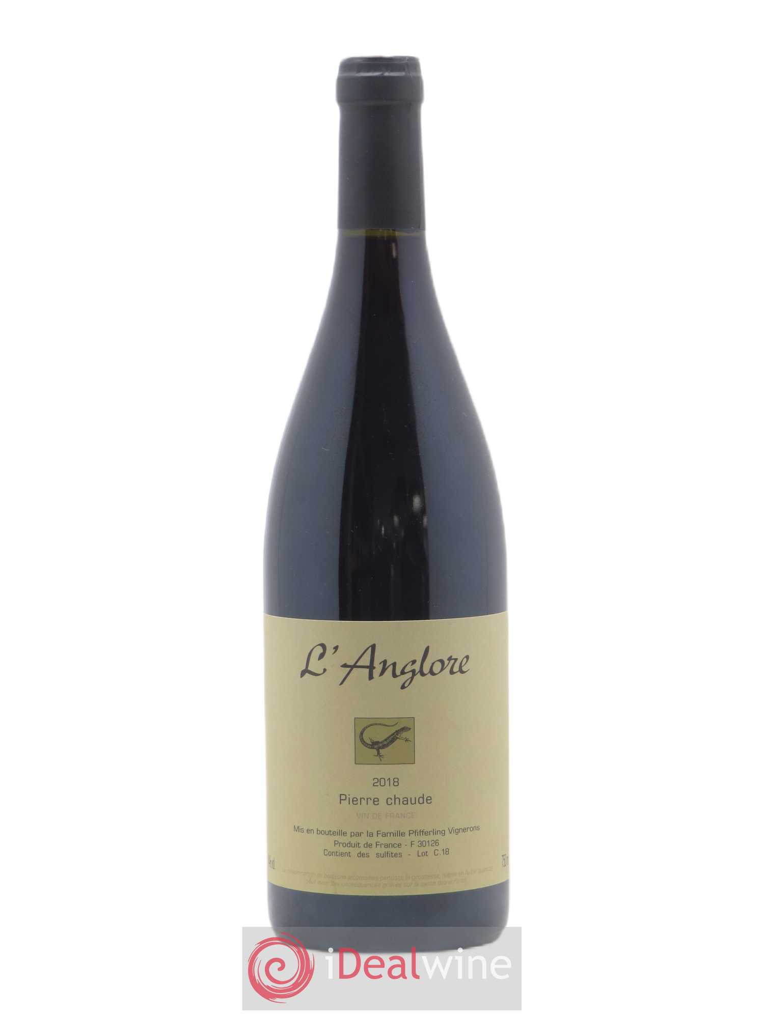Vin de France Pierre chaude L'Anglore 2018 - Lot de 1 bouteille - 0
