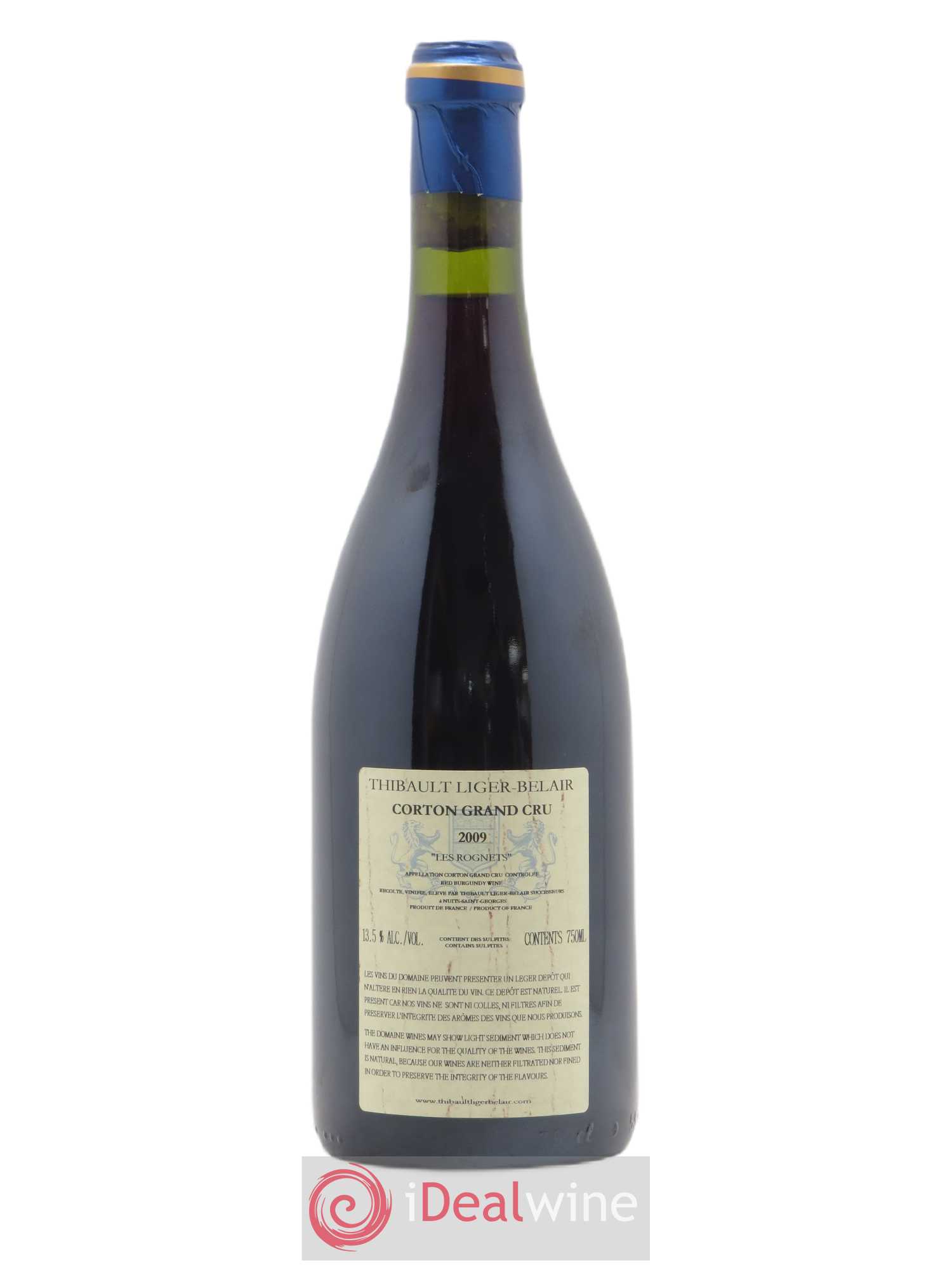 Corton Grand Cru Les Rognets Domaine Thibault Liger-Belair 2009 - Posten von 1 Flasche - 1