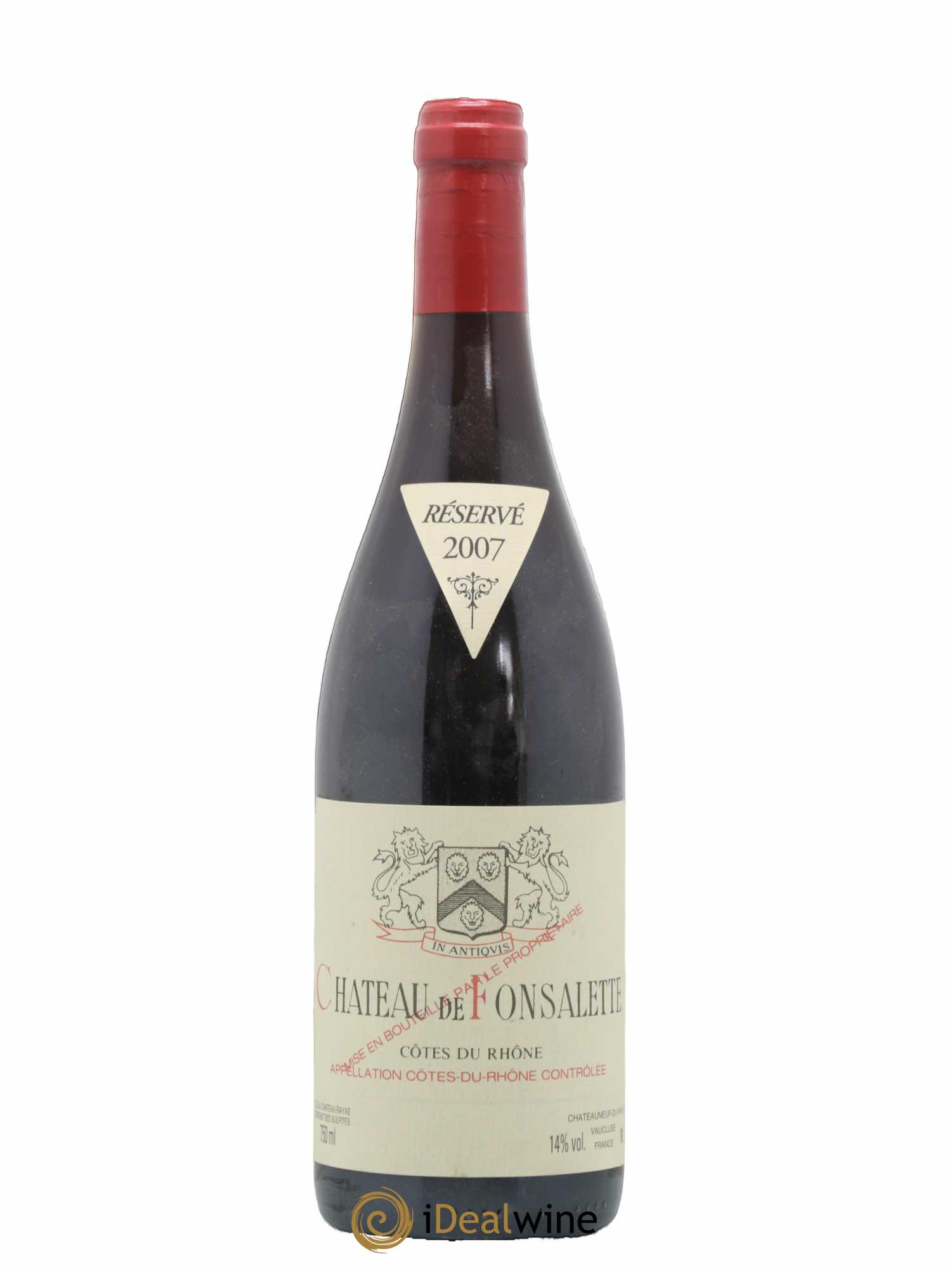 Côtes-du-Rhône Château de Fonsalette Emmanuel Reynaud 2007 - Lot de 1 bouteille - 0