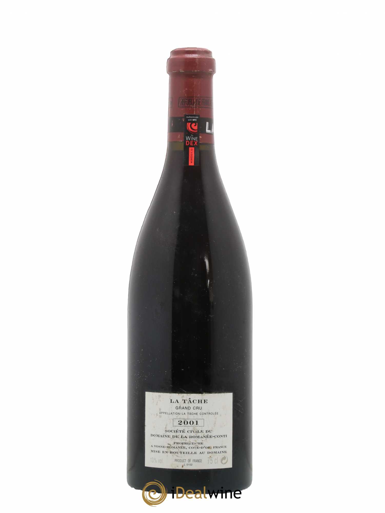 La Tâche Grand Cru Domaine de la Romanée-Conti 2001 - Lot de 1 bouteille - 1