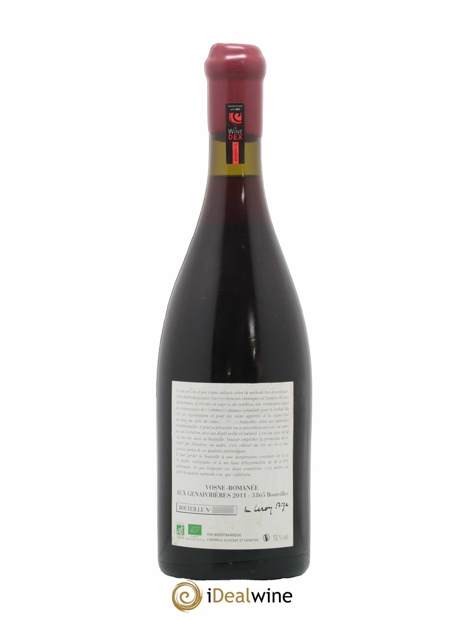 Vosne-Romanée Les Genaivrières Leroy (Domaine) 2011 - Lot de 1 bouteille - 1
