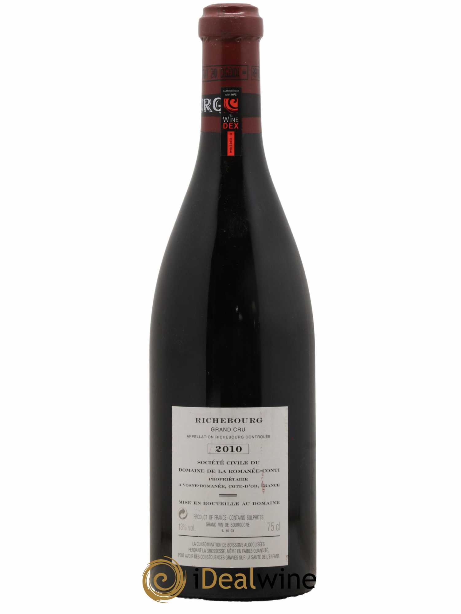 Richebourg Grand Cru Domaine de la Romanée-Conti 2010 - Lot de 1 bouteille - 1